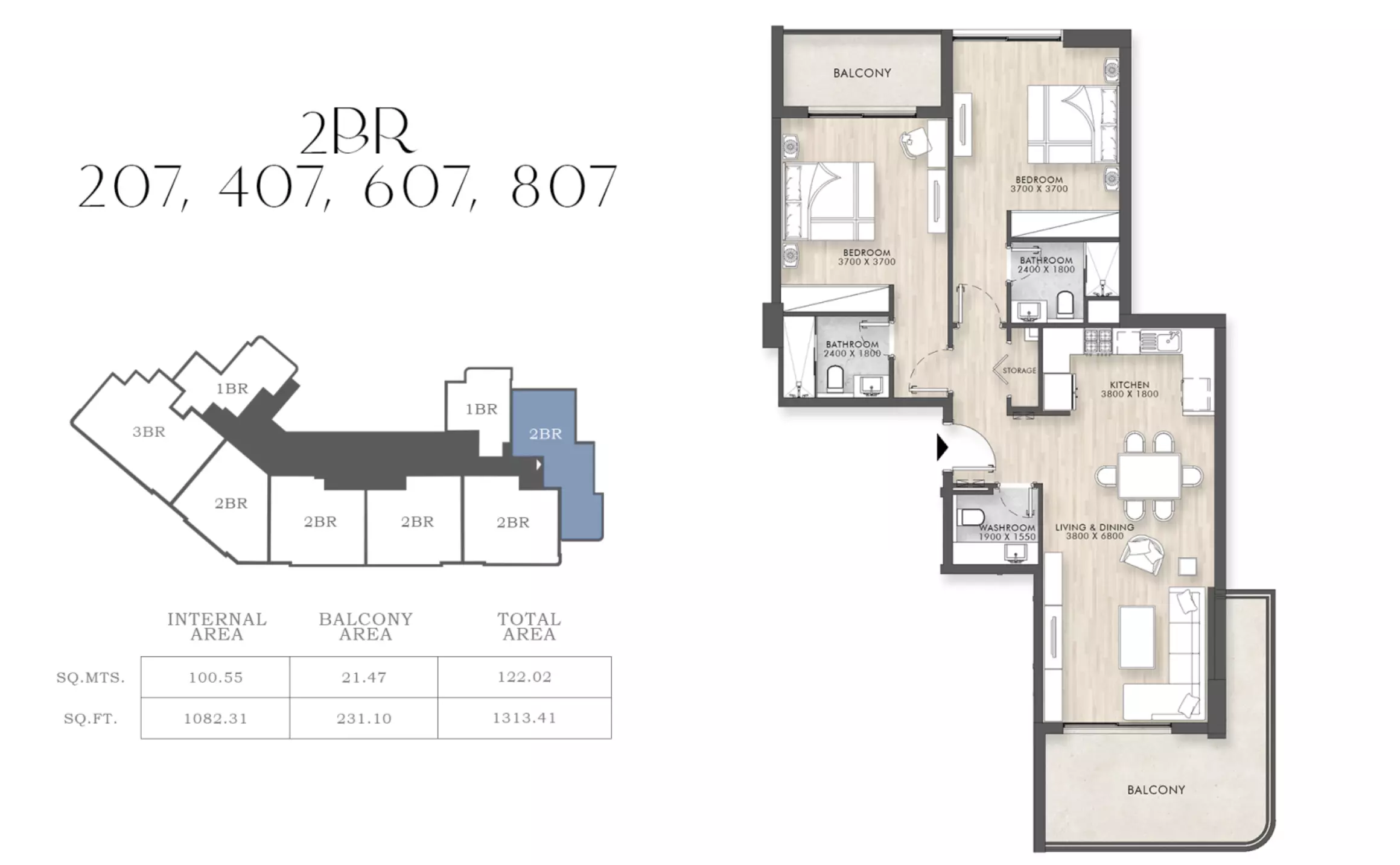 typeSize floor plan for Capital Horizon Terraces