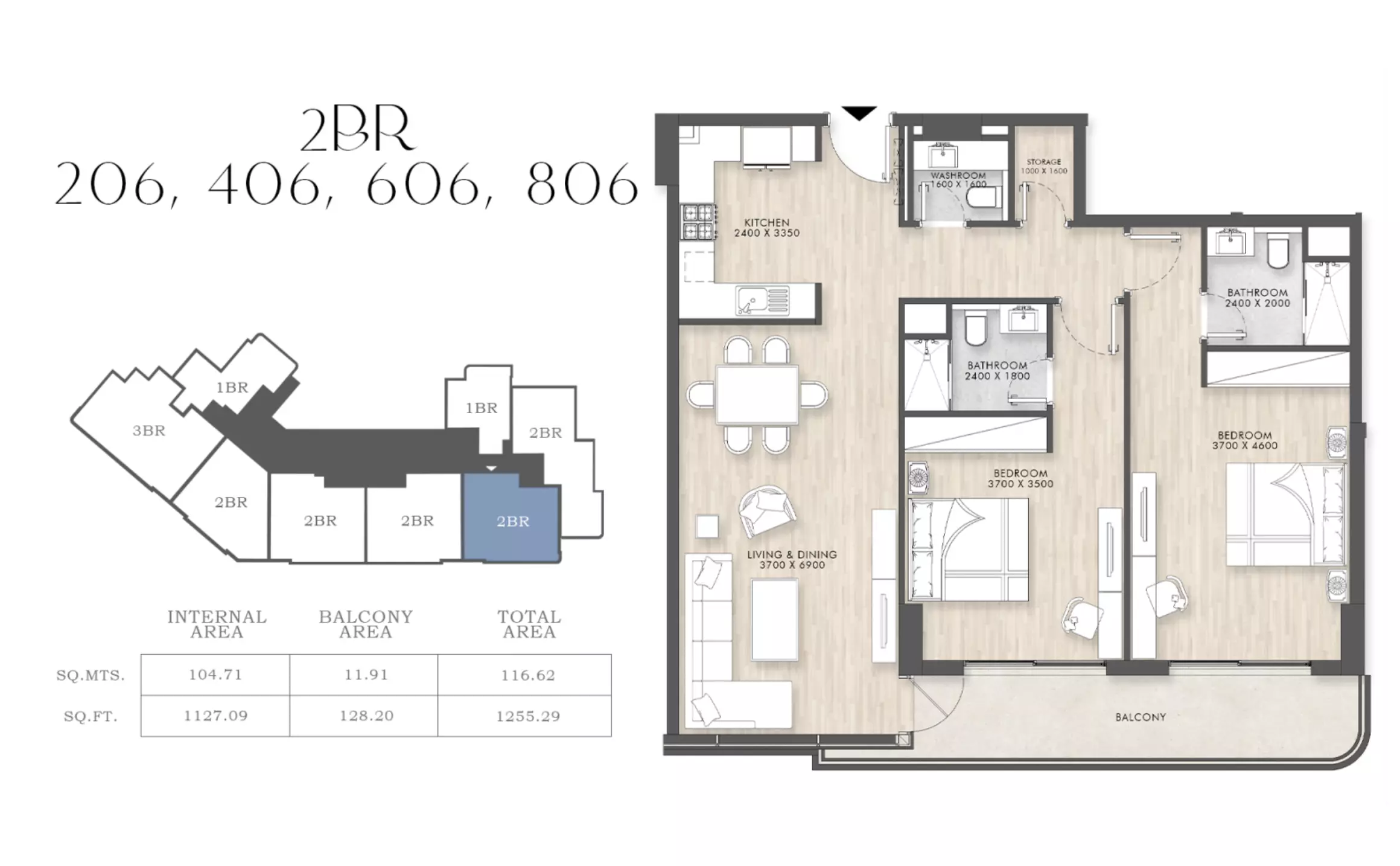 typeSize floor plan for Capital Horizon Terraces
