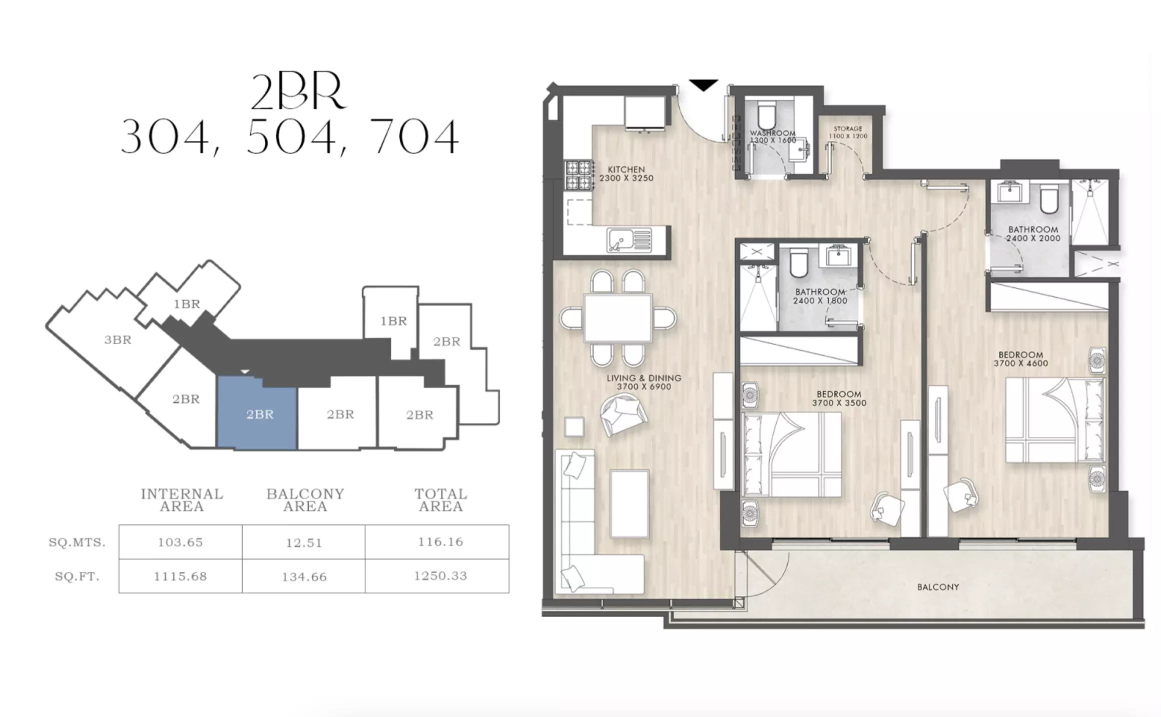 typeSize floor plan for Capital Horizon Terraces