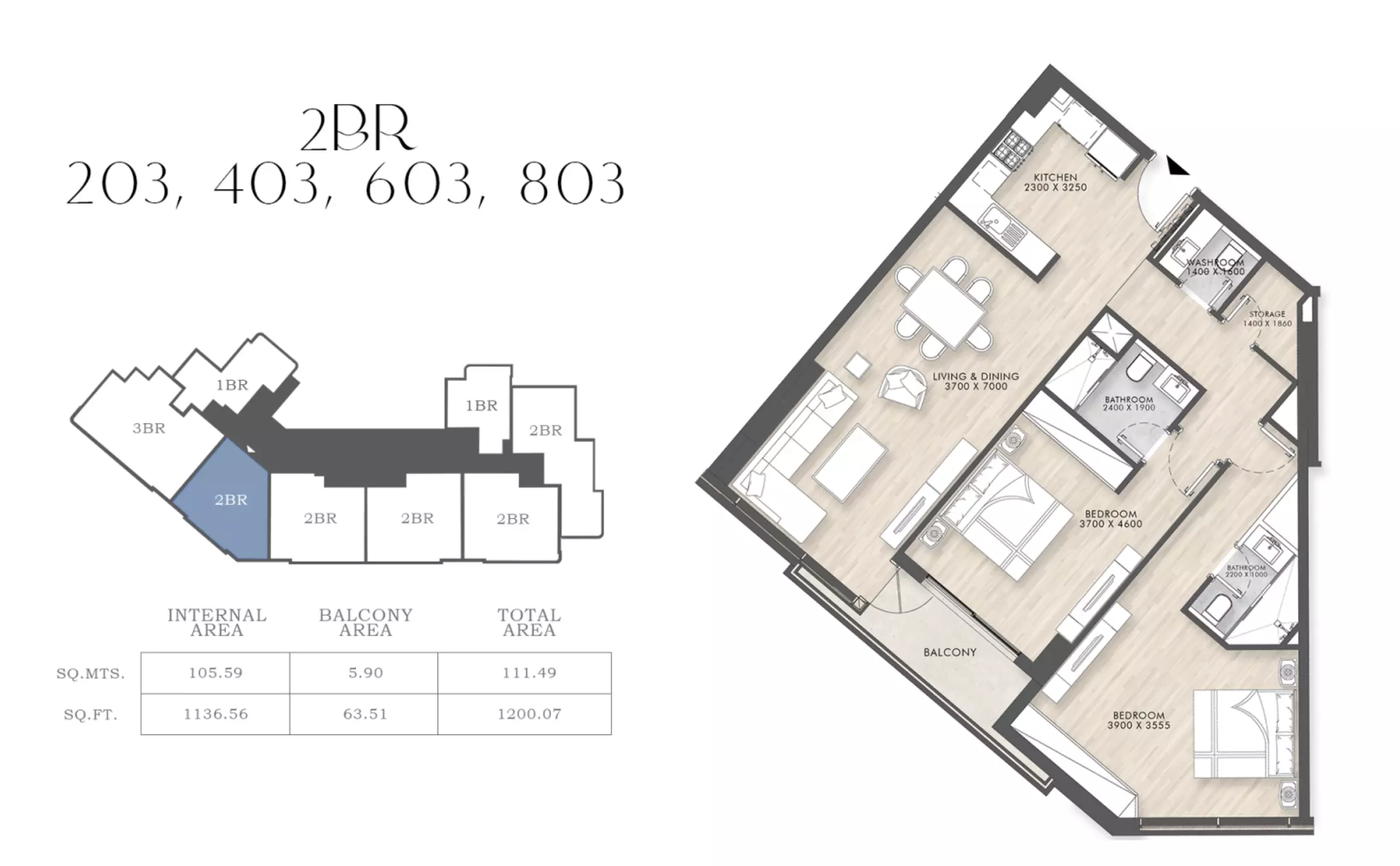 typeSize floor plan for Capital Horizon Terraces