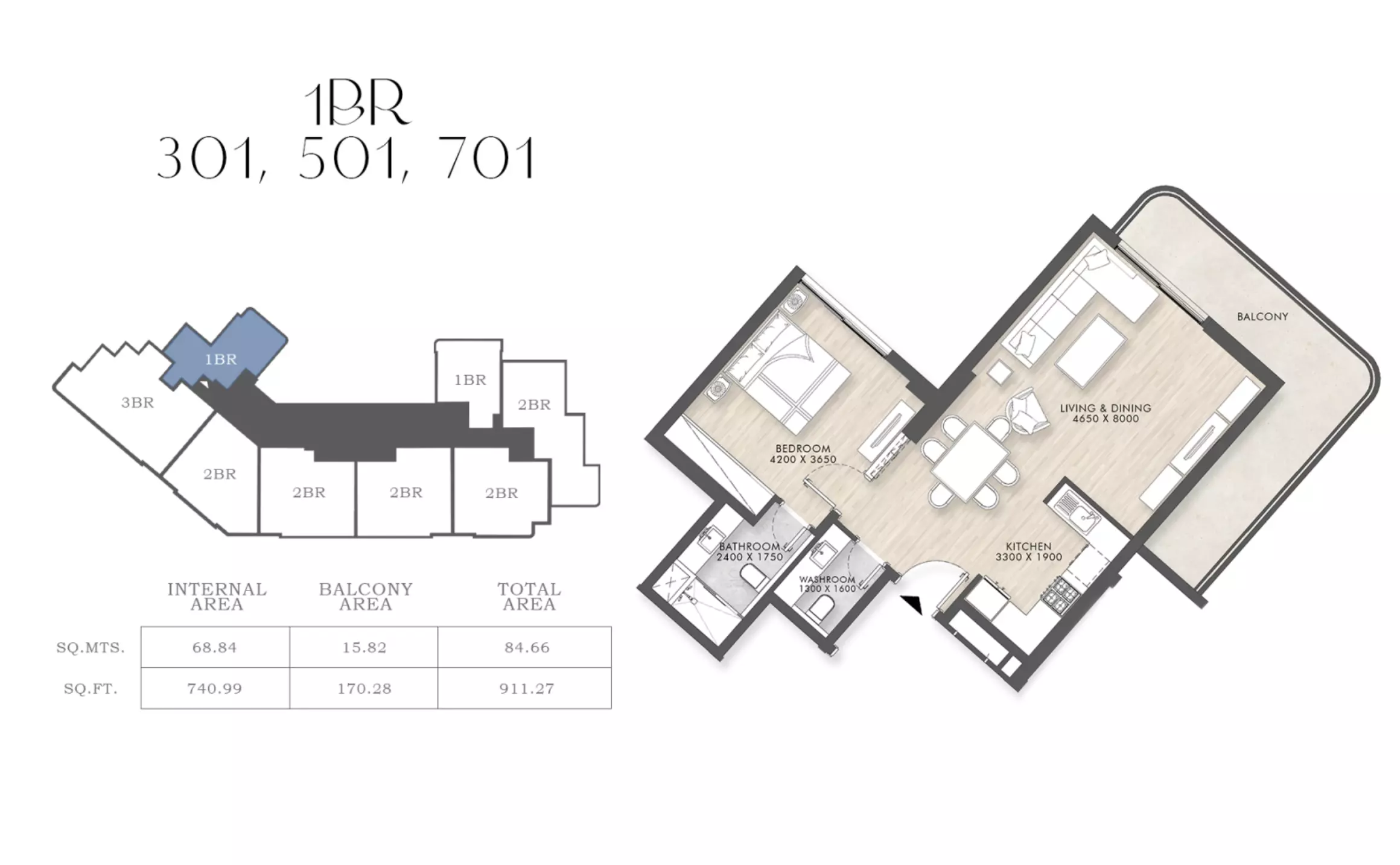 typeSize floor plan for Capital Horizon Terraces