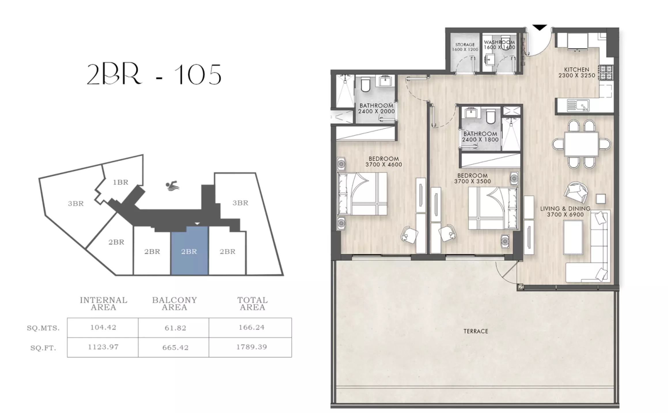 typeSize floor plan for Capital Horizon Terraces
