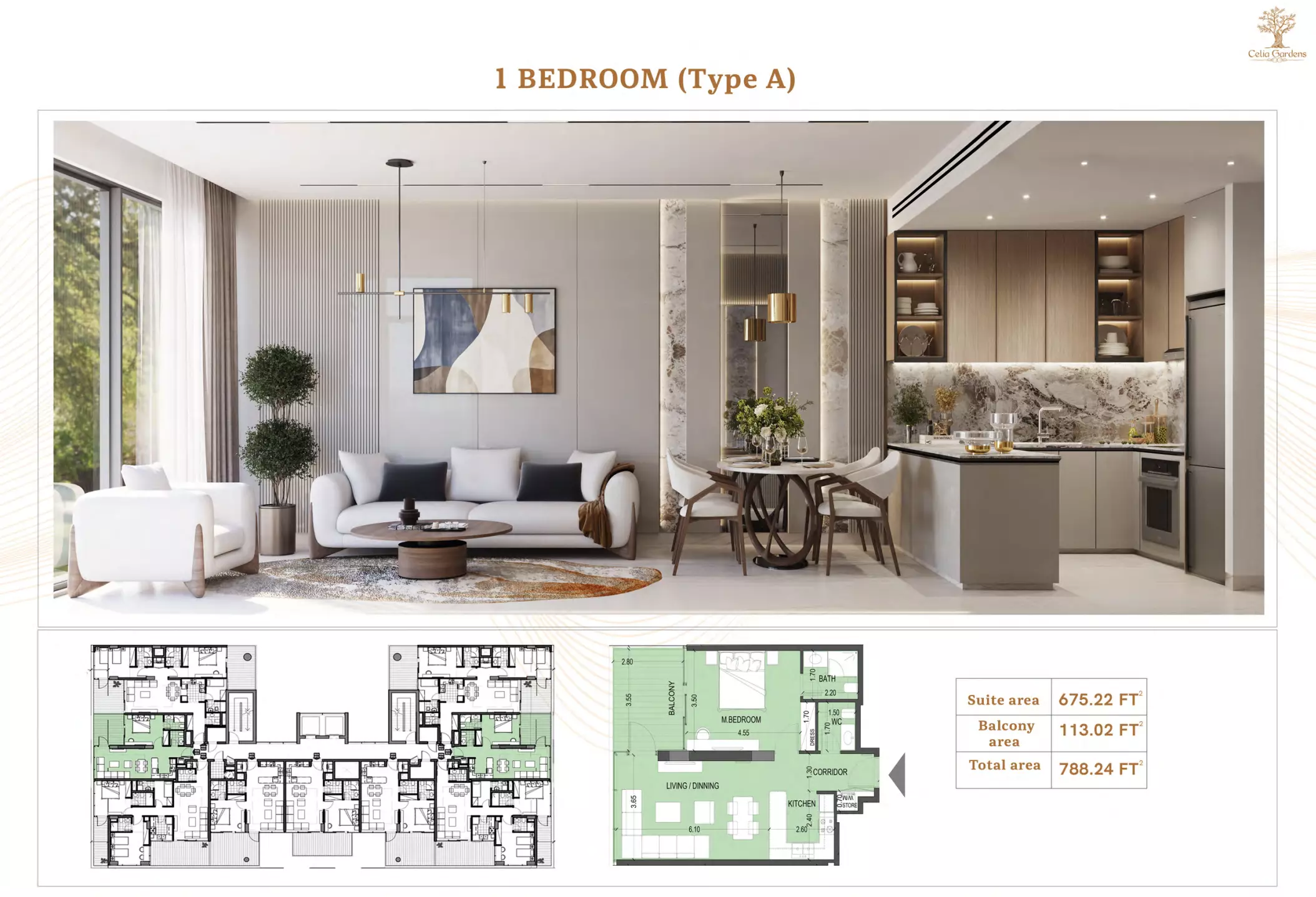 typeSize floor plan for Celia Gardens