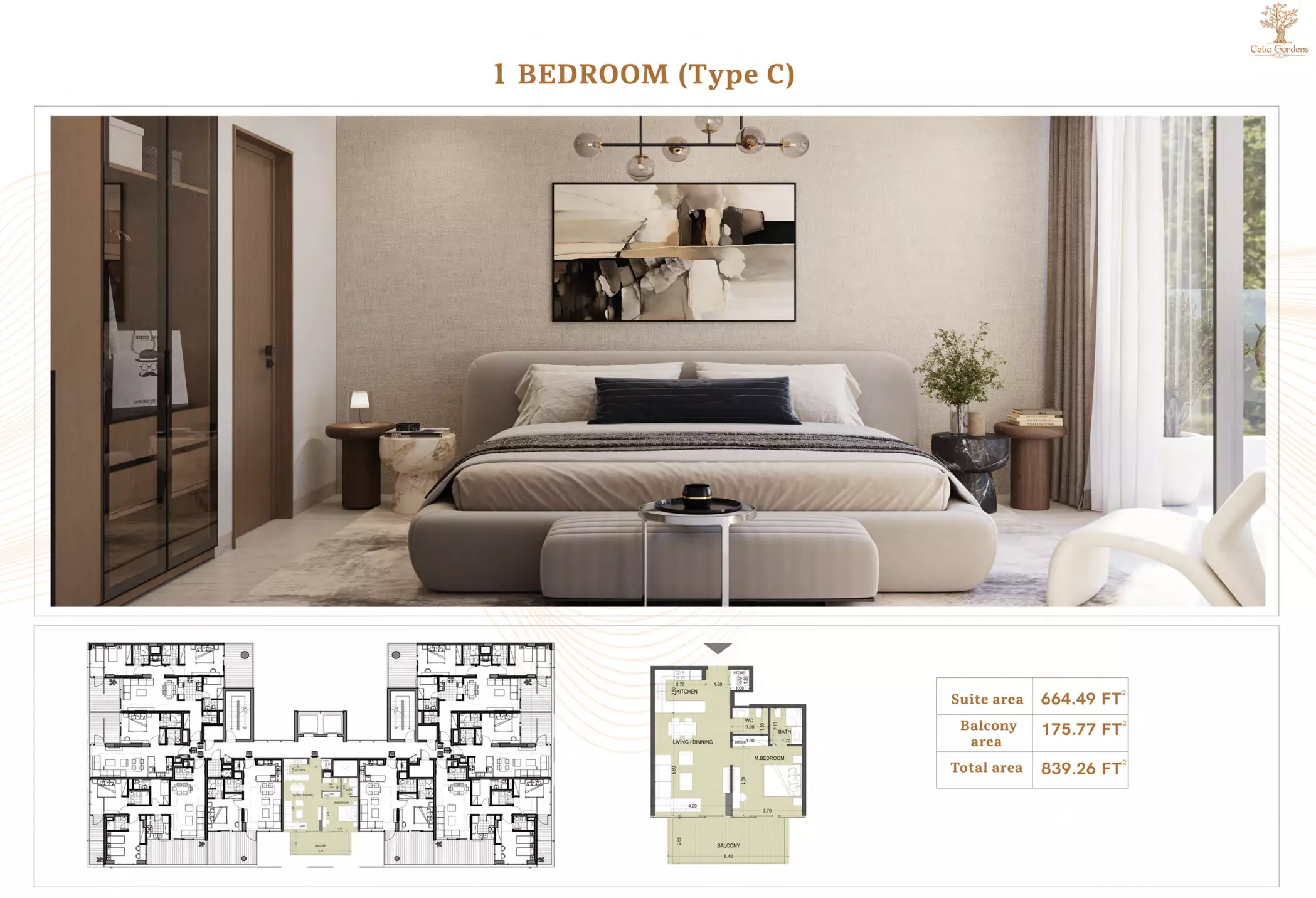 typeSize floor plan for Celia Gardens