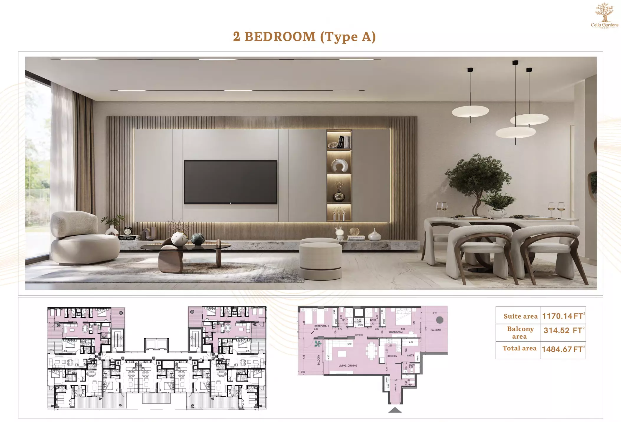 typeSize floor plan for Celia Gardens