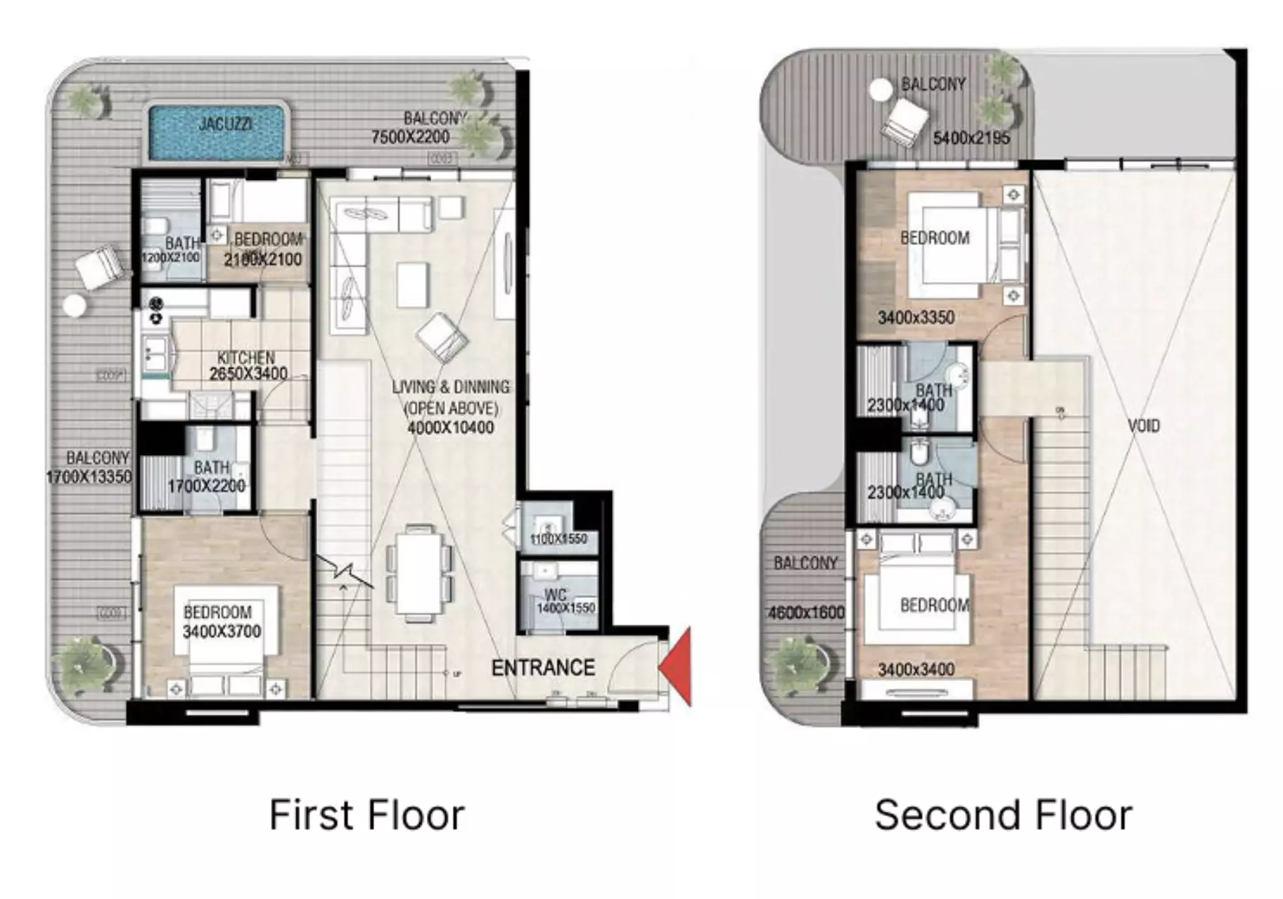 typeSize floor plan for Confident Preston