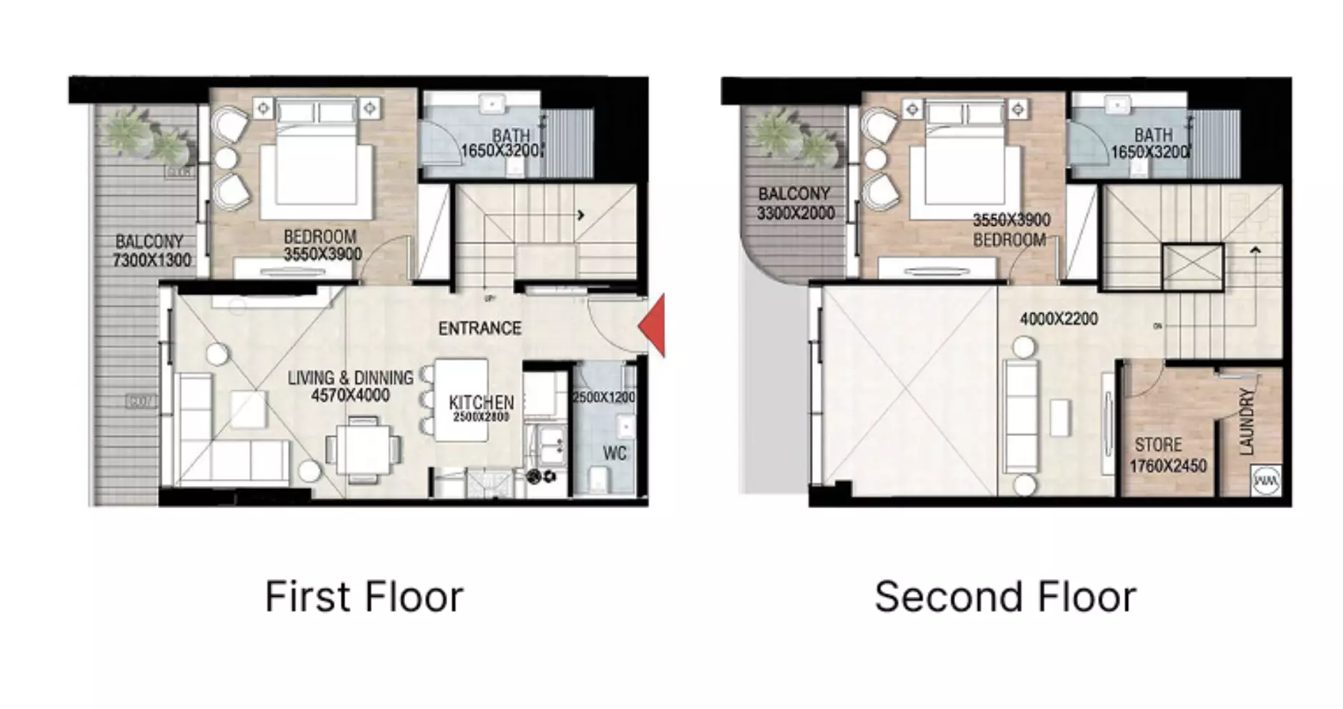 typeSize floor plan for Confident Preston