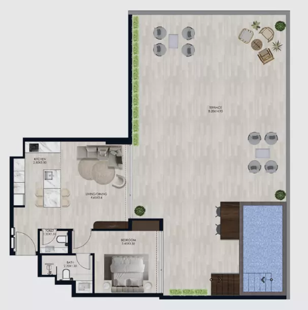 typeSize floor plan for Coral By Vision