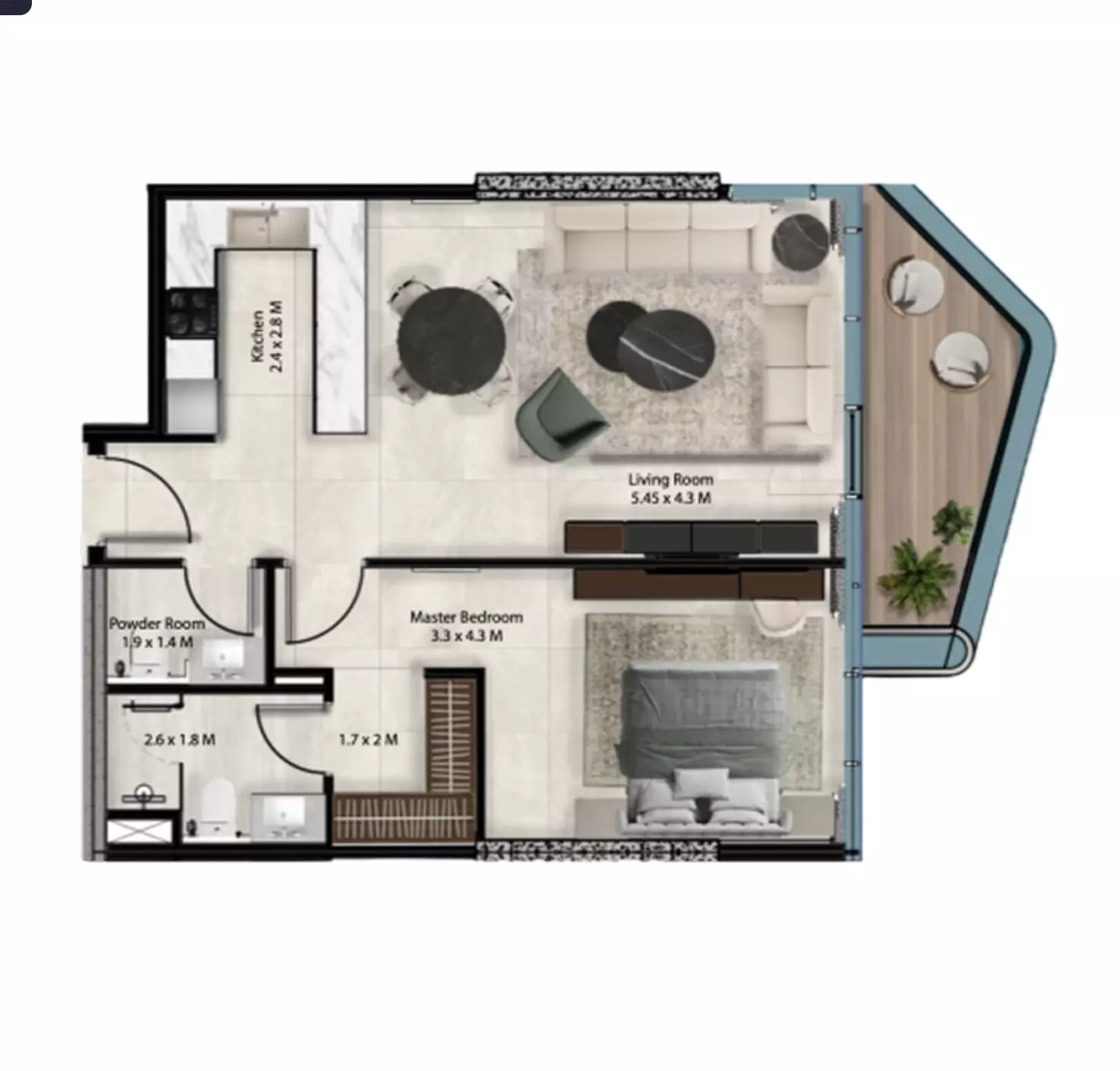 typeSize floor plan for Cresswell Views