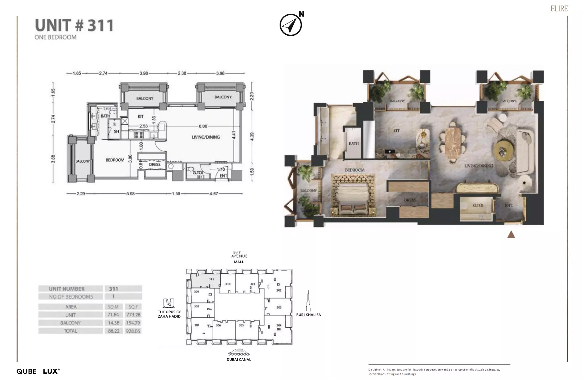 typeSize floor plan for Elire