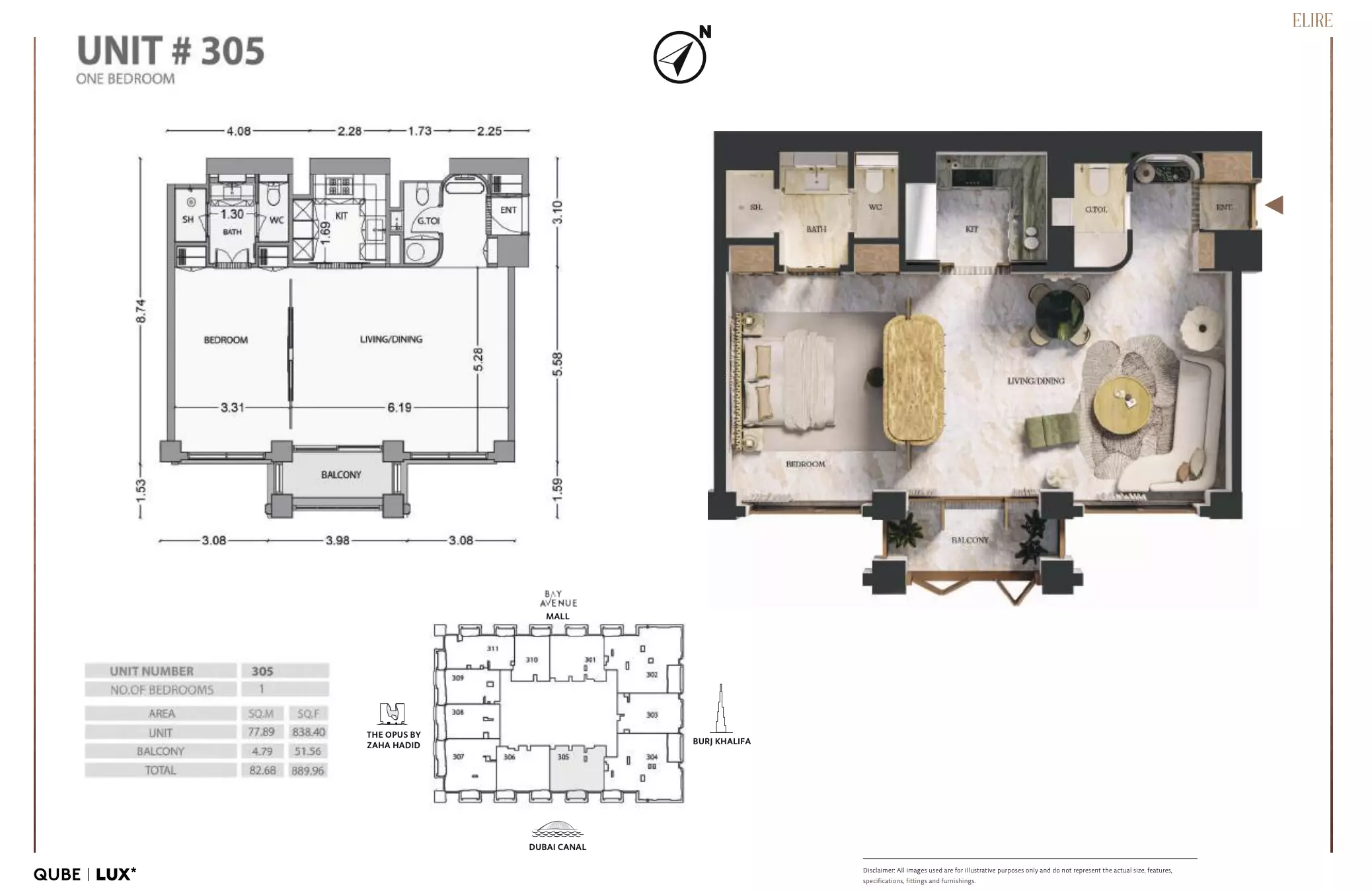 typeSize floor plan for Elire