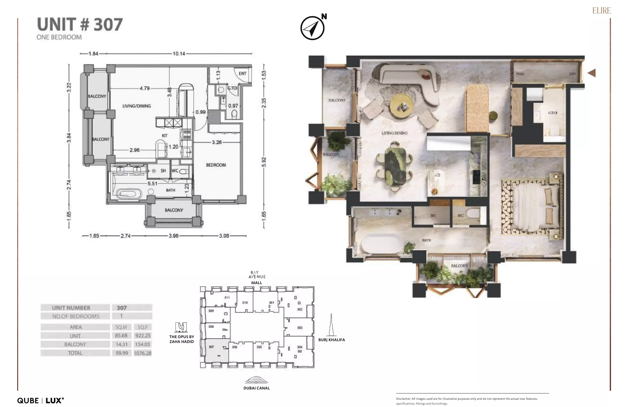 typeSize floor plan for Elire