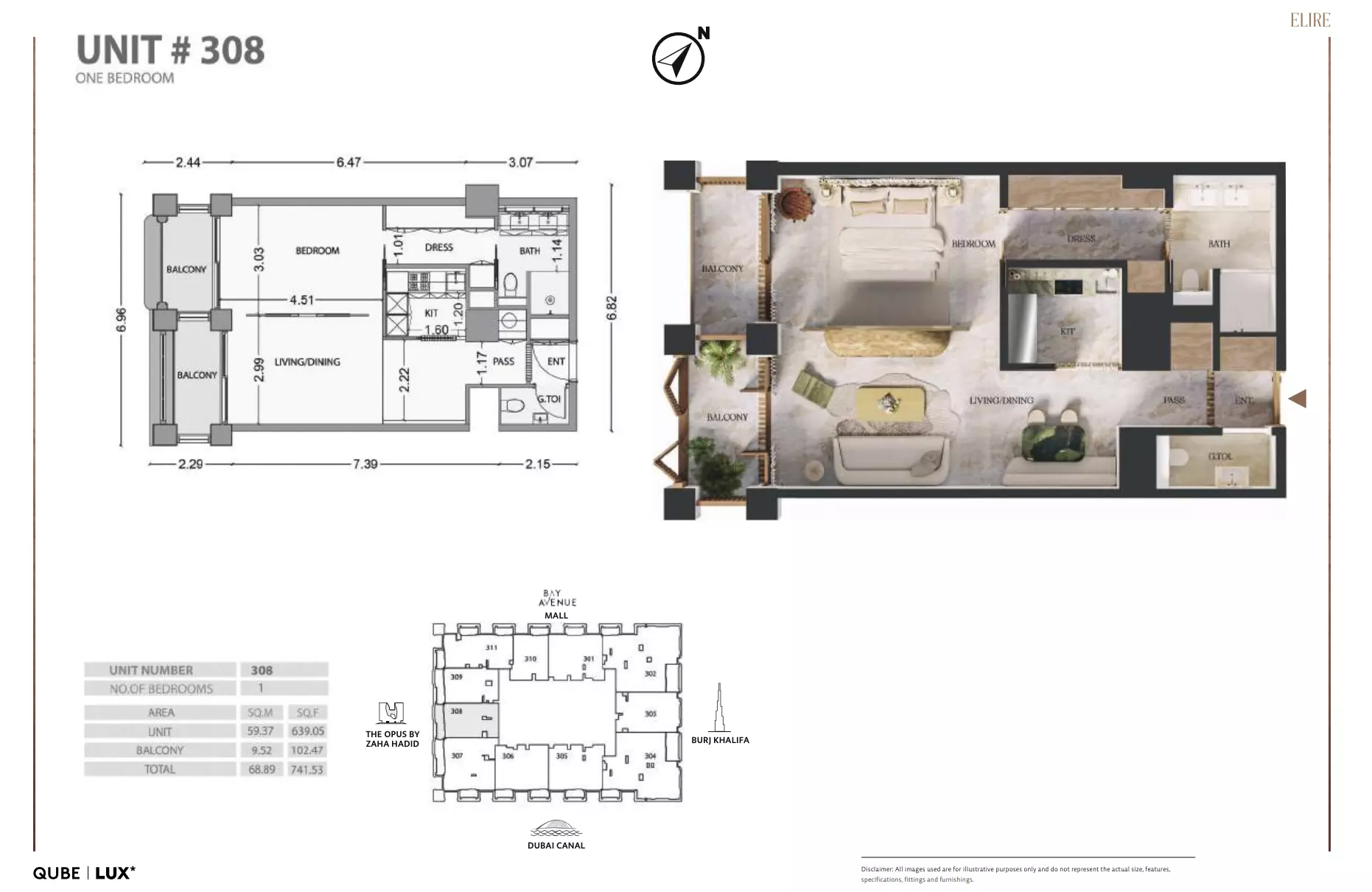 typeSize floor plan for Elire