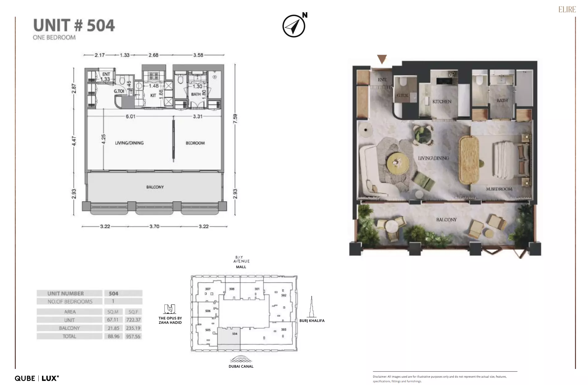 typeSize floor plan for Elire