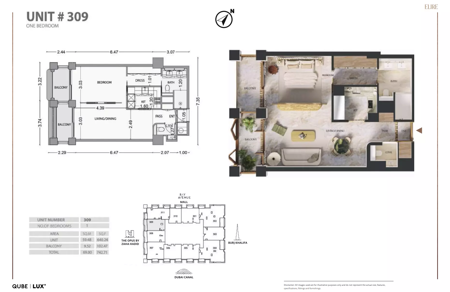 typeSize floor plan for Elire