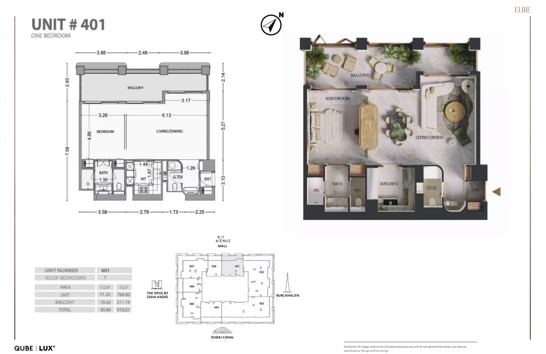 typeSize floor plan for Elire