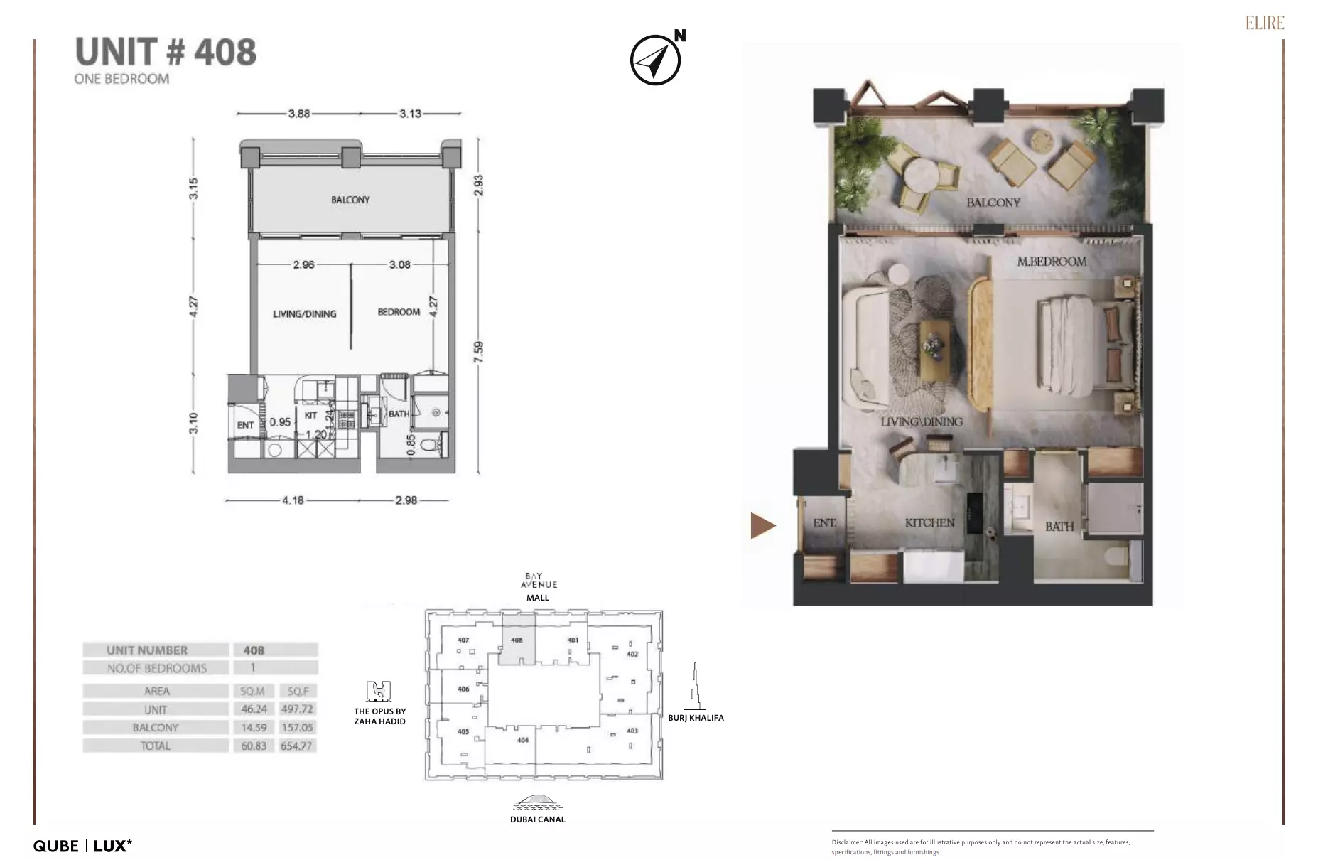 typeSize floor plan for Elire