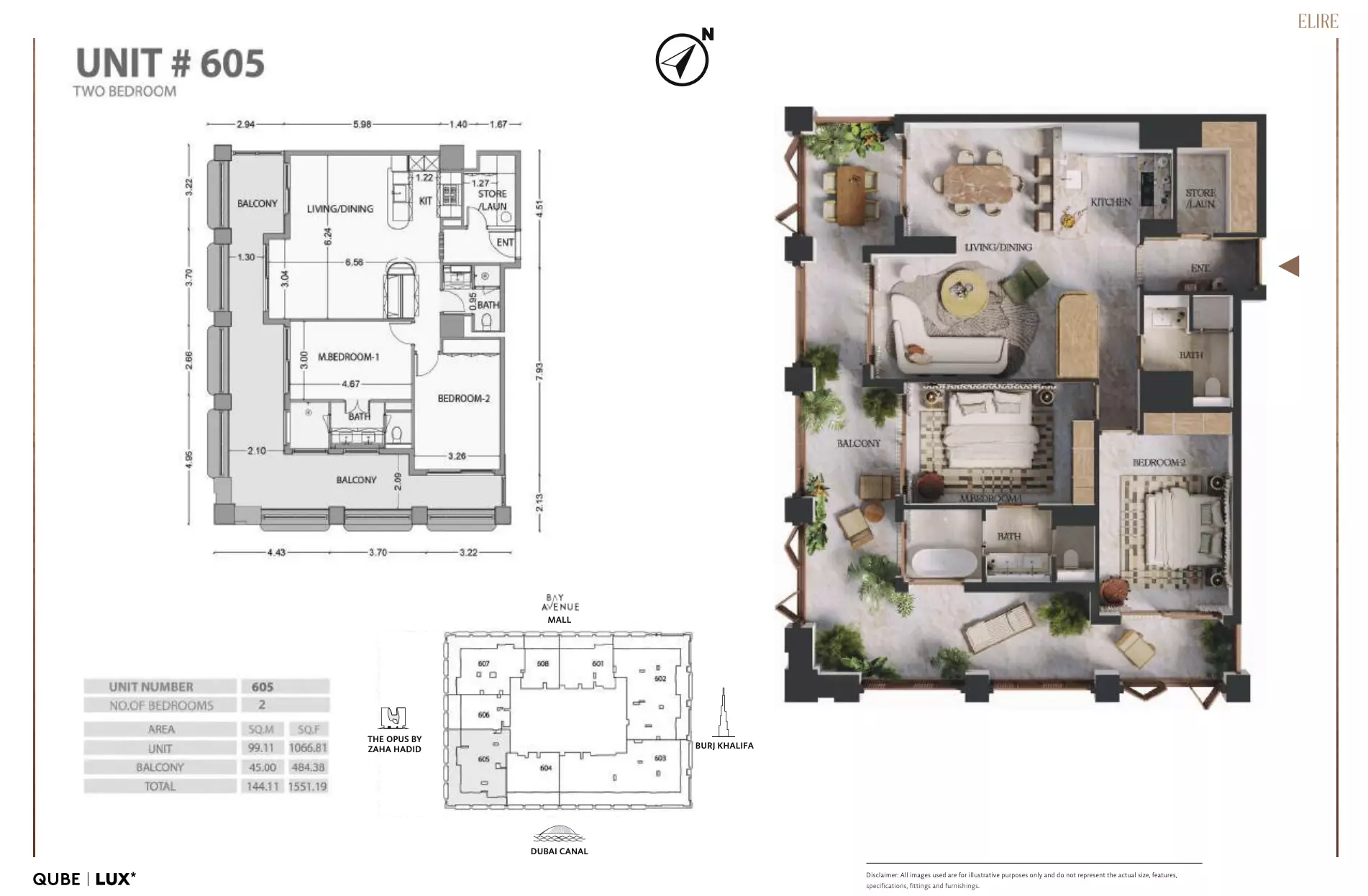typeSize floor plan for Elire