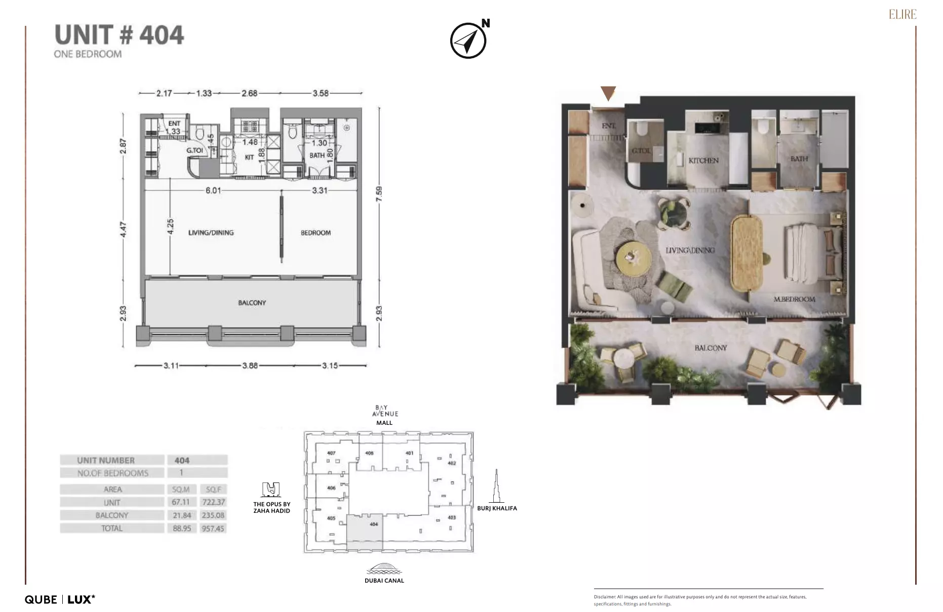 typeSize floor plan for Elire