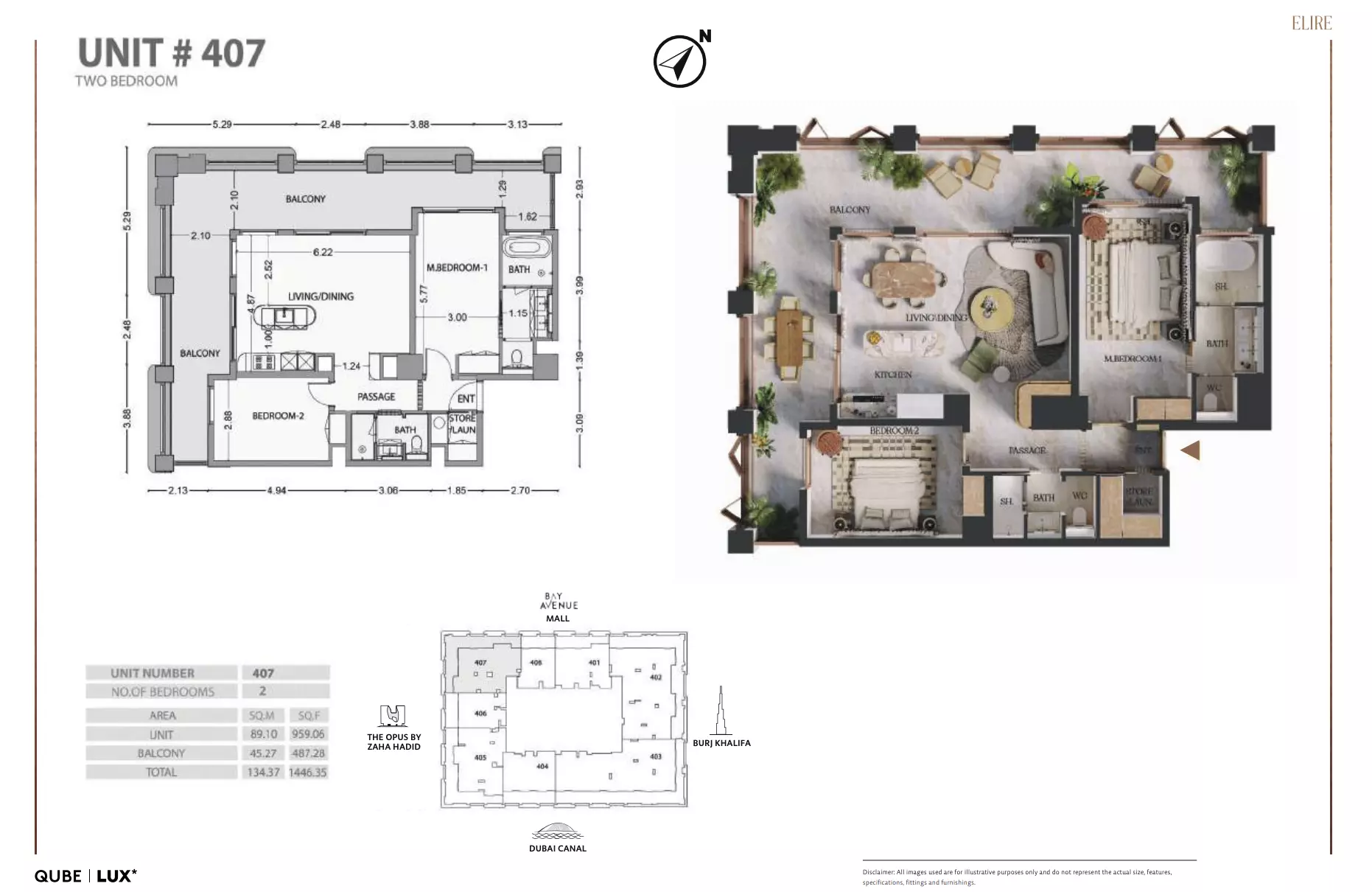 typeSize floor plan for Elire