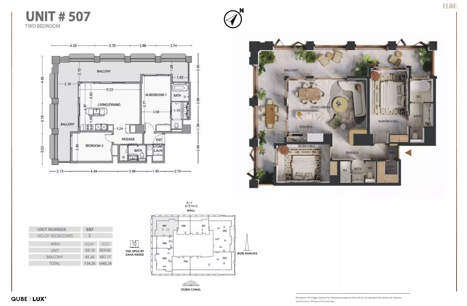 typeSize floor plan for Elire