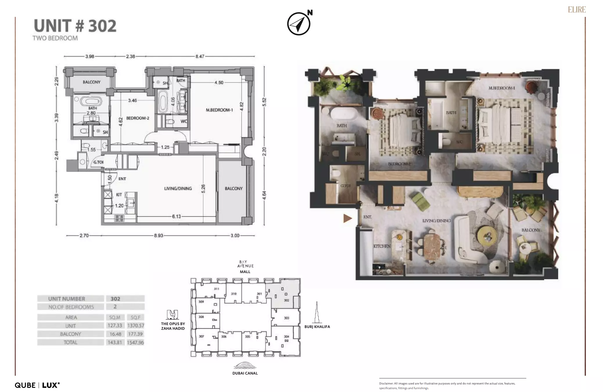 typeSize floor plan for Elire