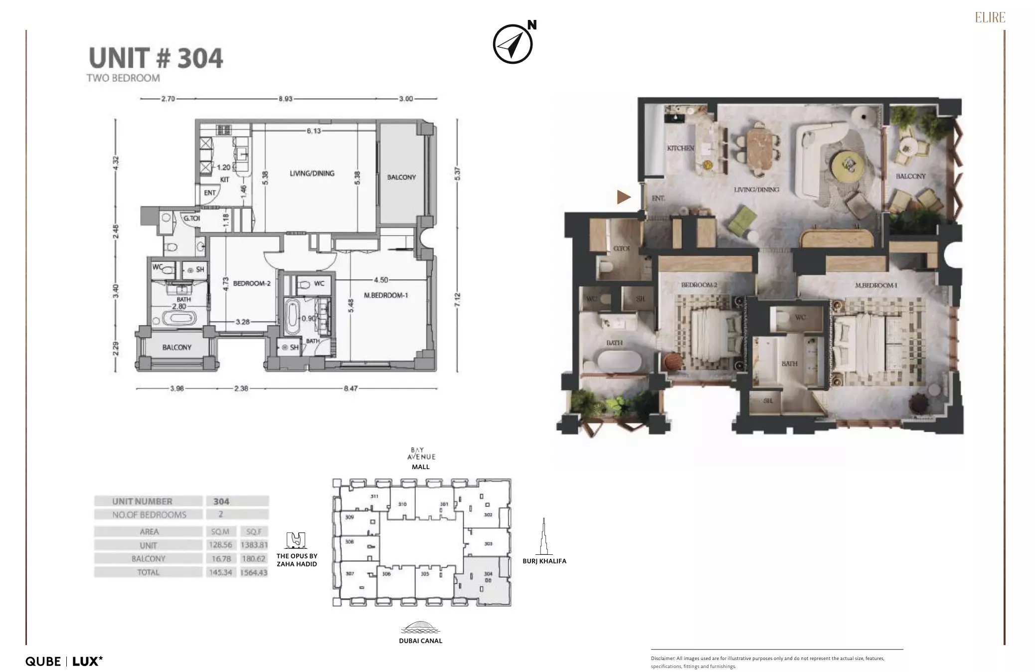 typeSize floor plan for Elire