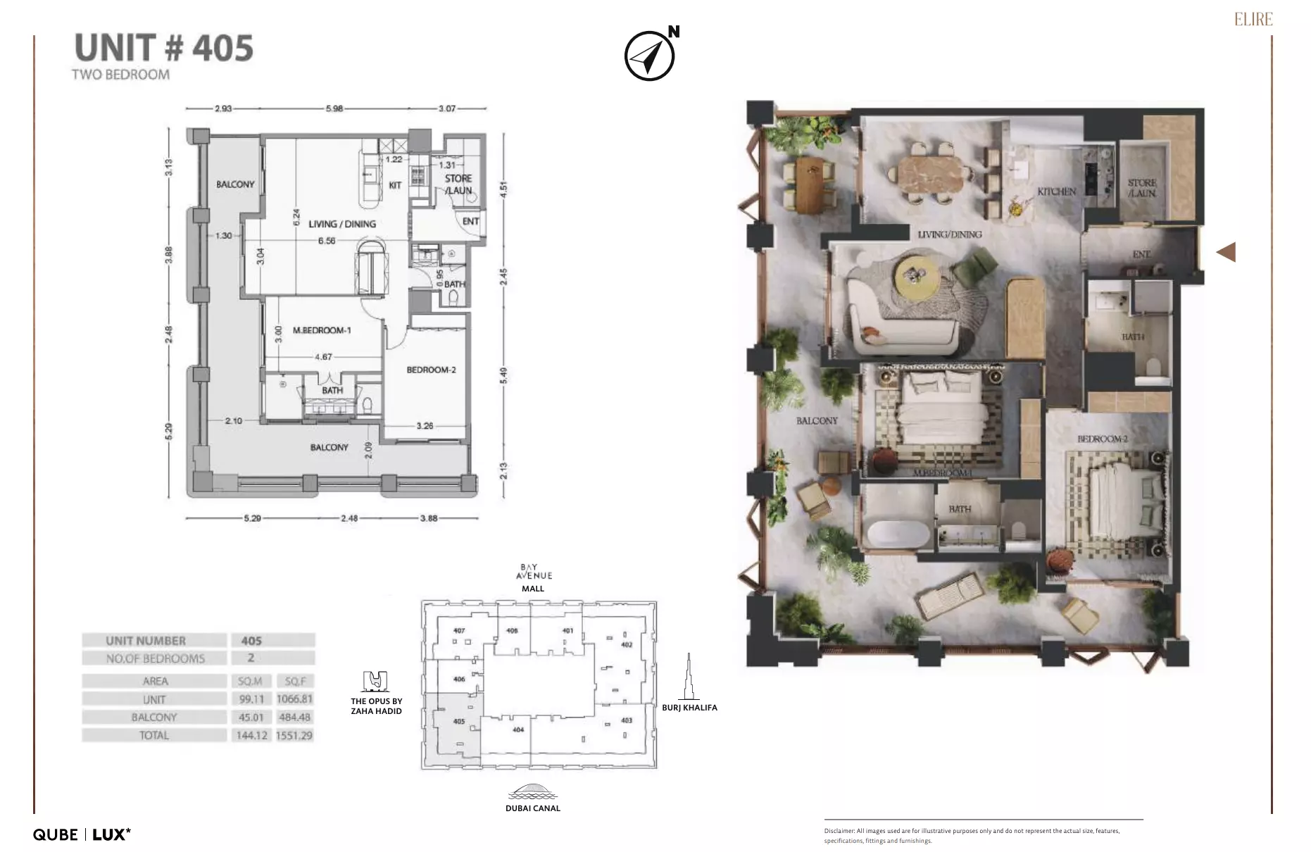 typeSize floor plan for Elire