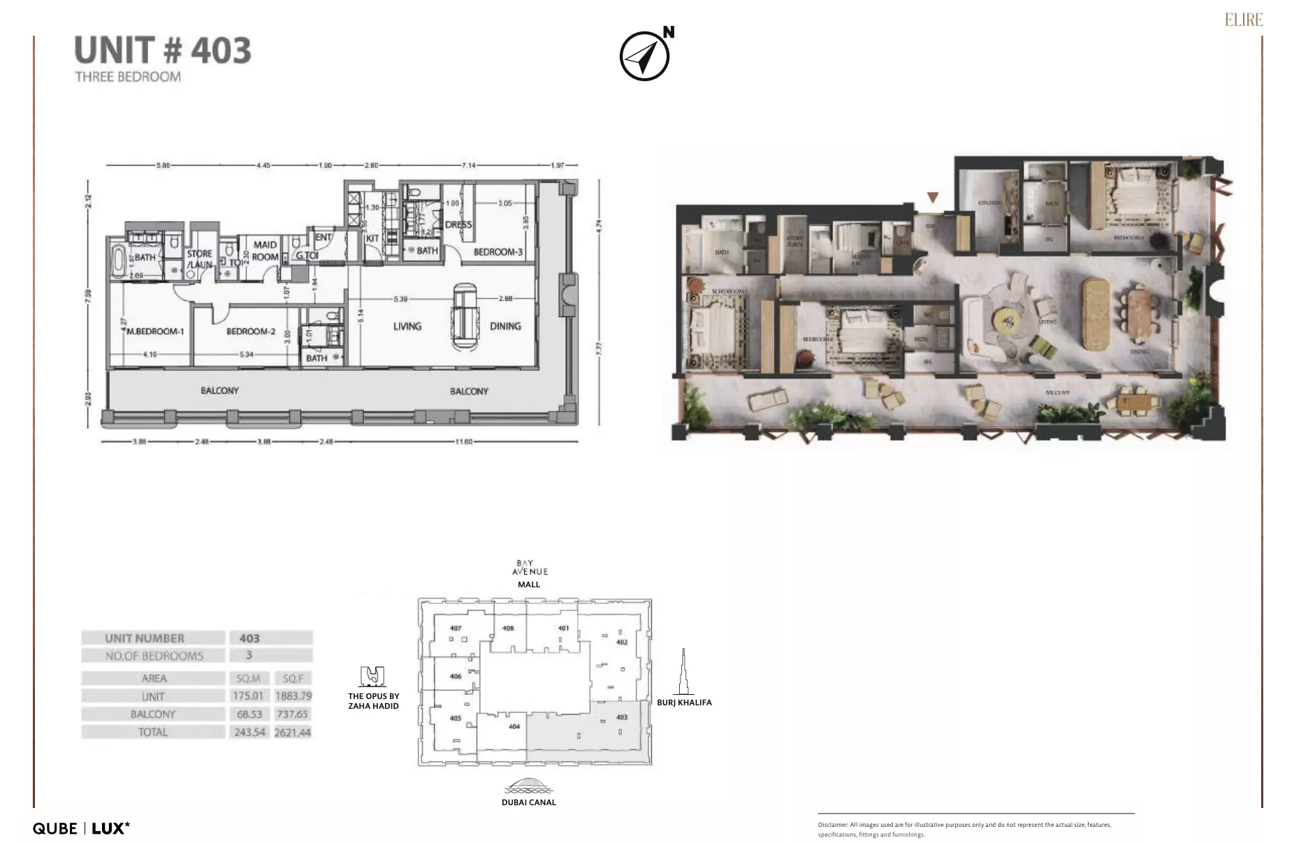 typeSize floor plan for Elire