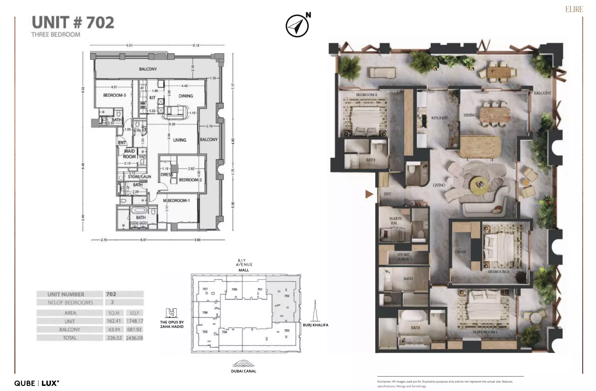 typeSize floor plan for Elire