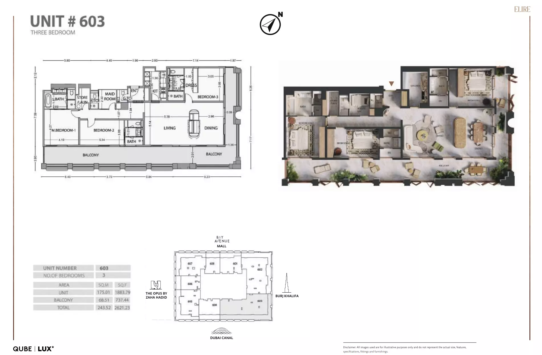 typeSize floor plan for Elire