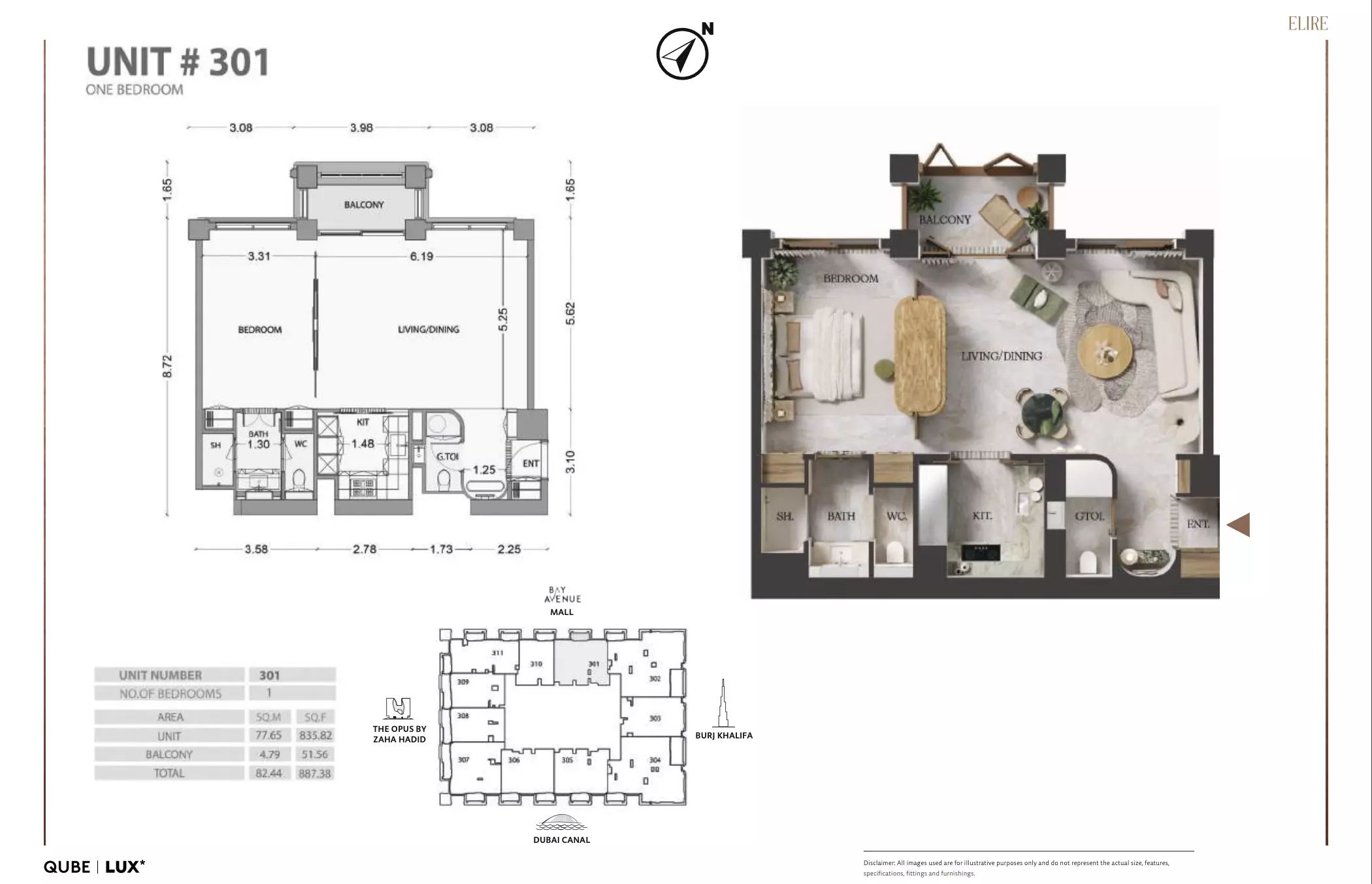 typeSize floor plan for Elire