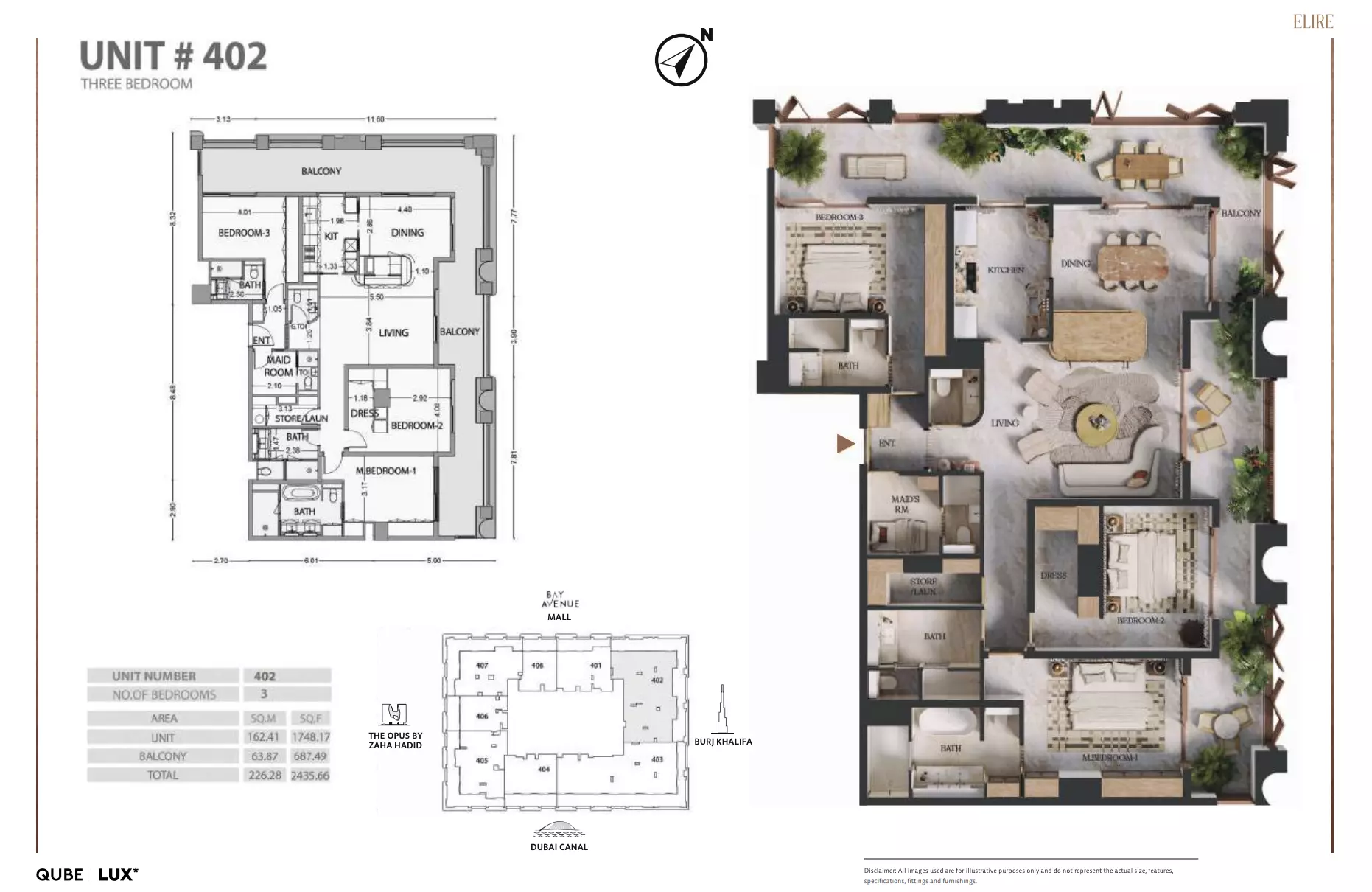 typeSize floor plan for Elire