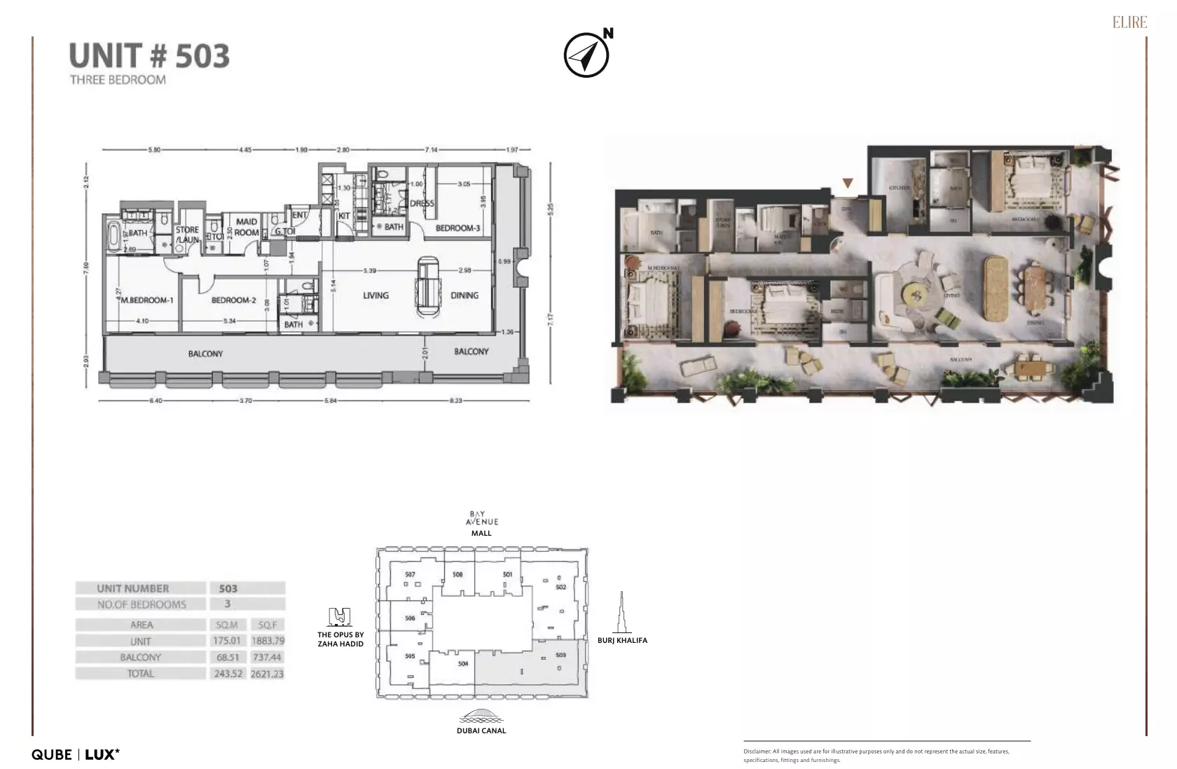typeSize floor plan for Elire