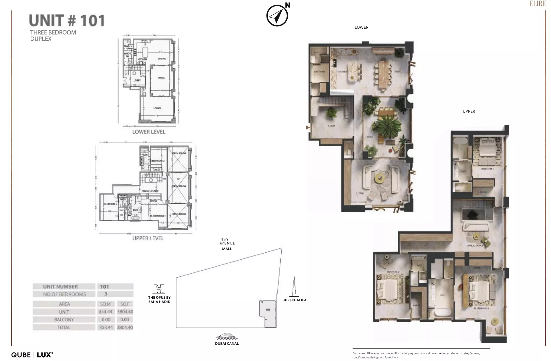 typeSize floor plan for Elire