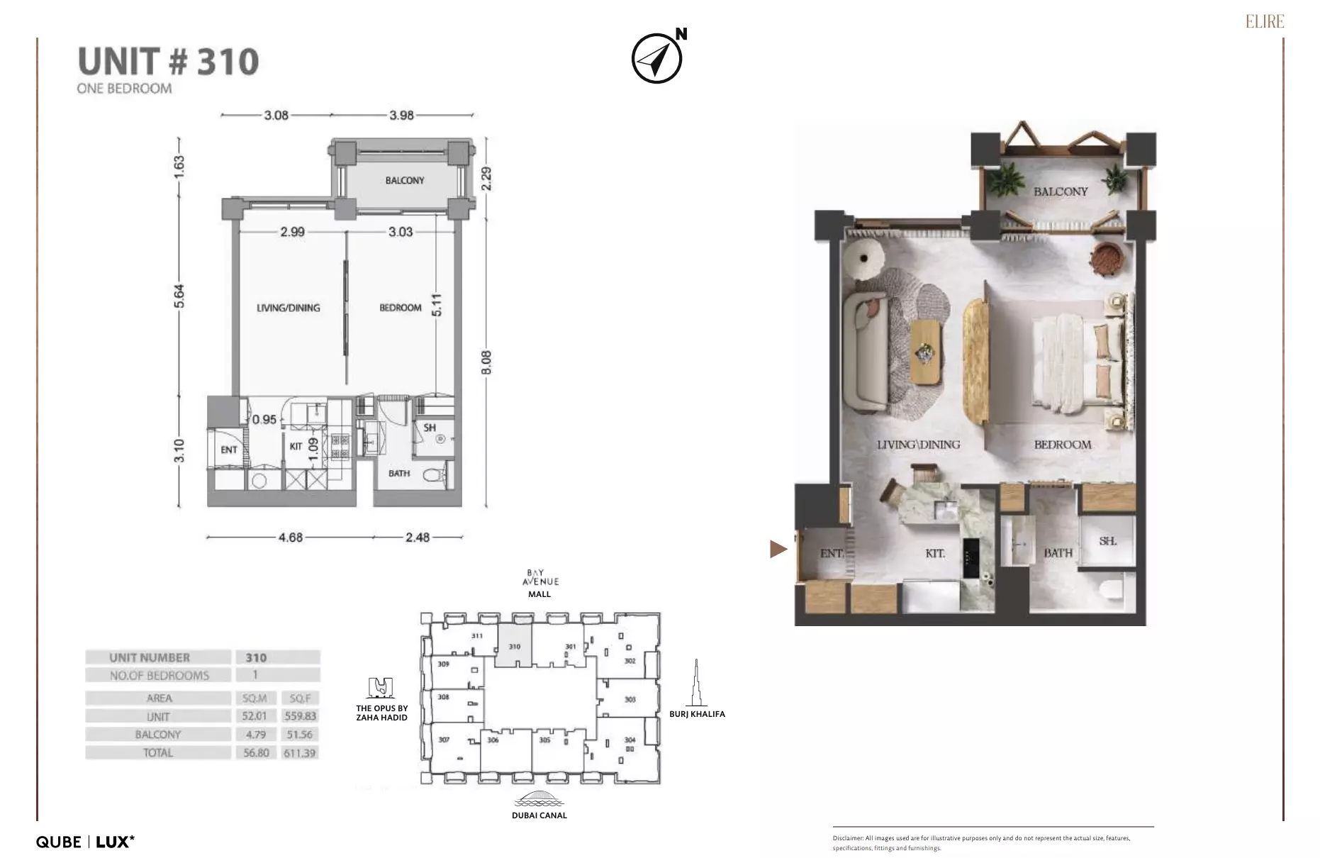 typeSize floor plan for Elire