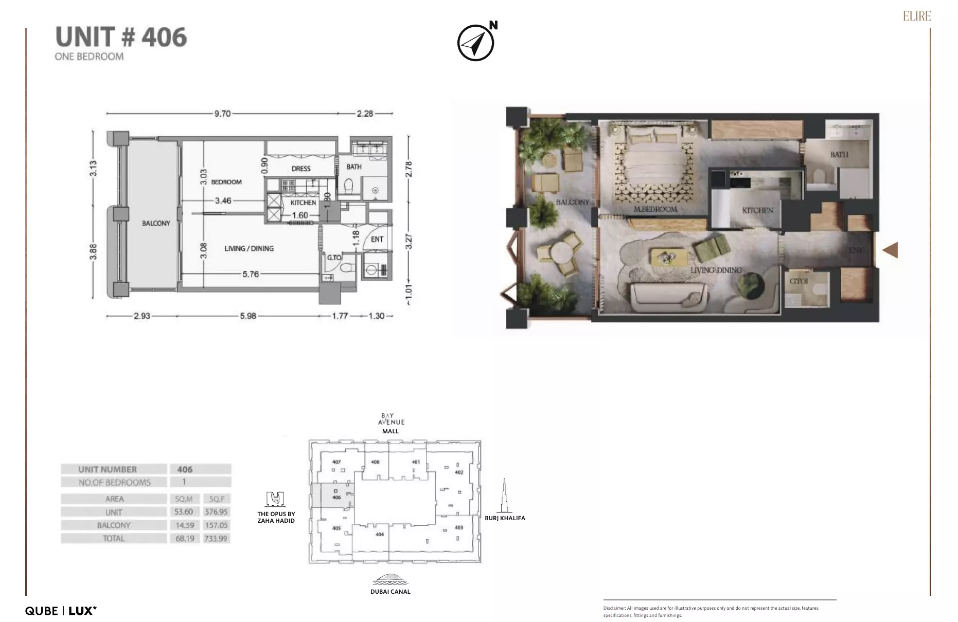 typeSize floor plan for Elire