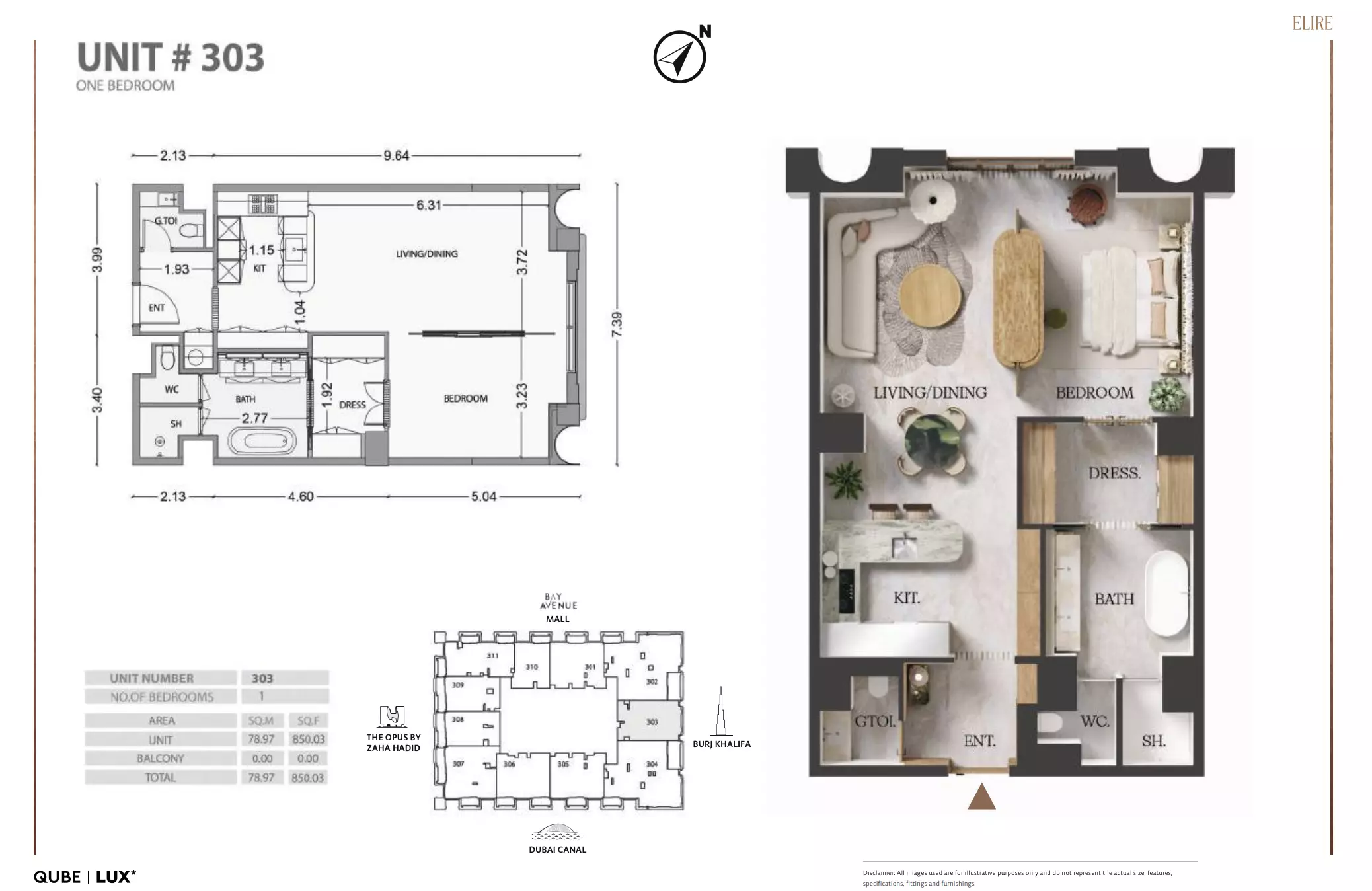 typeSize floor plan for Elire