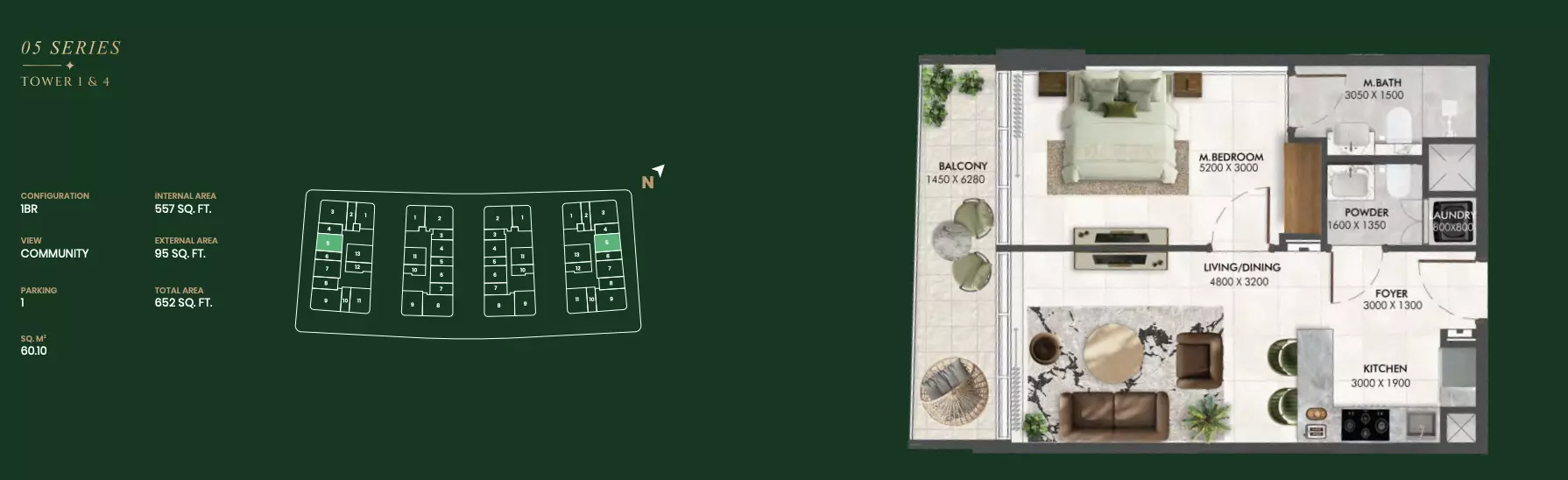 typeSize floor plan for Enchante