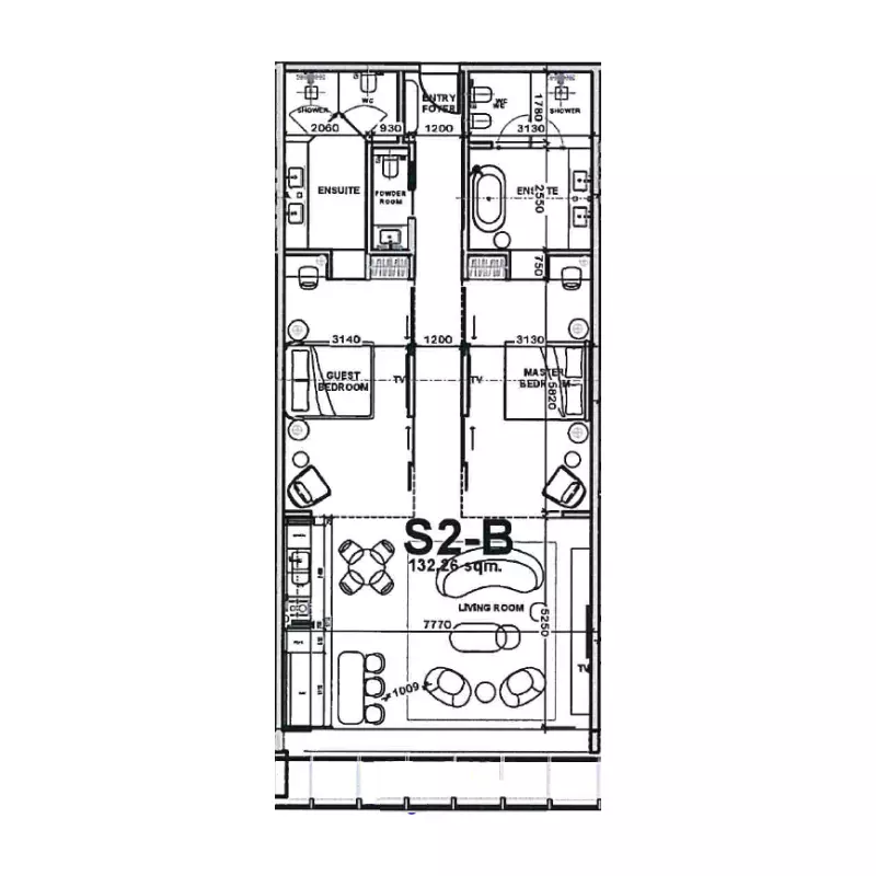 typeSize floor plan for Five Palm Jumeirah