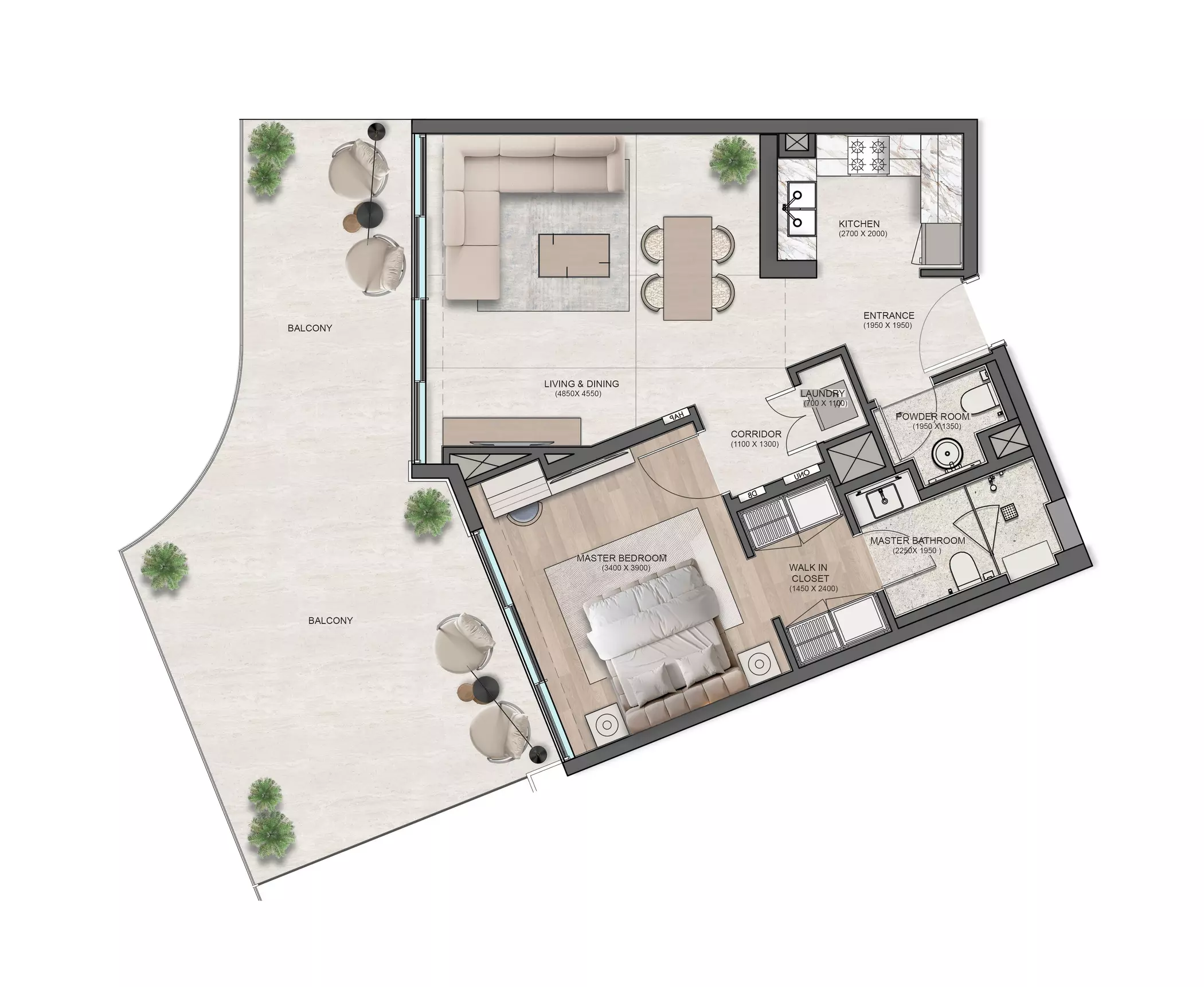 typeSize floor plan for Flora Isle