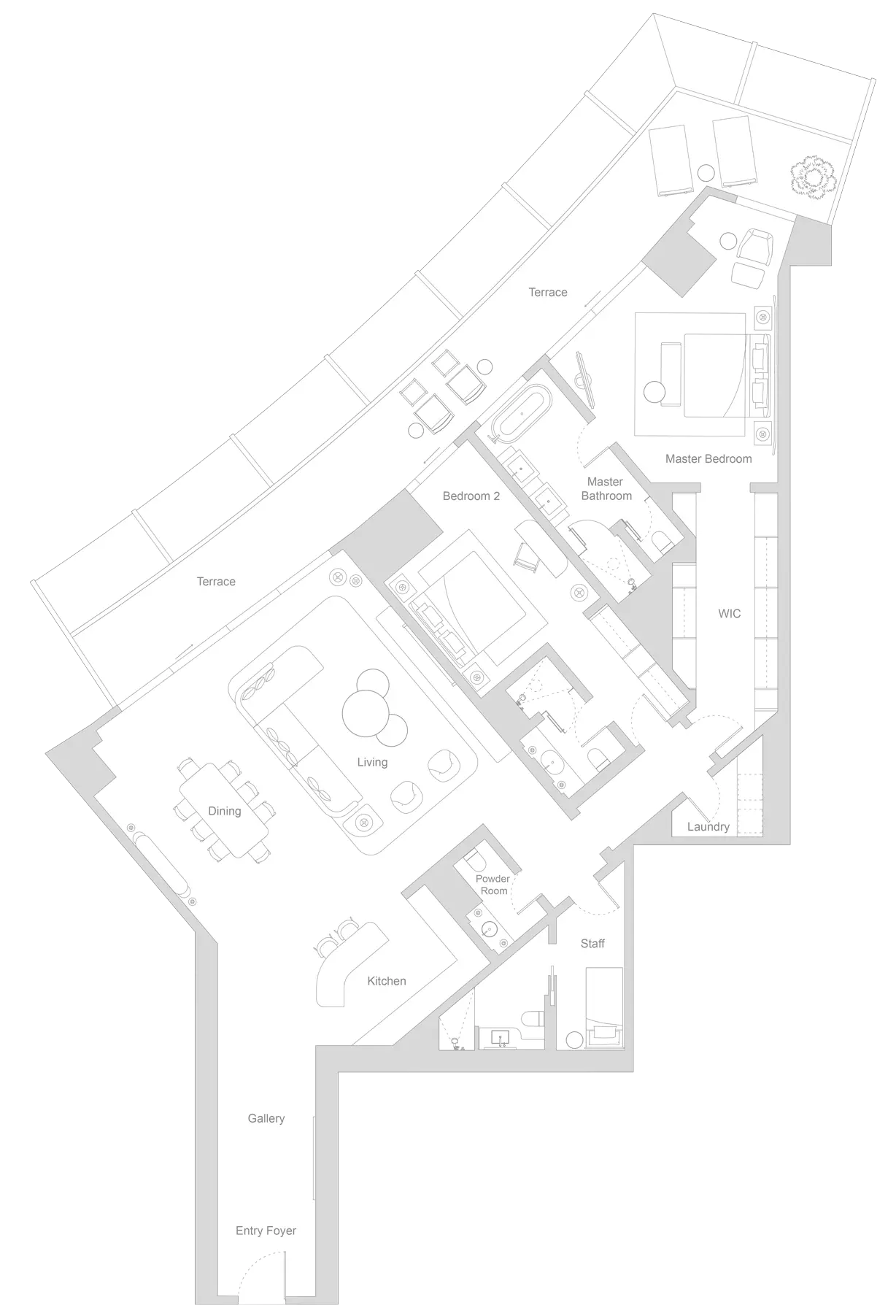 typeSize floor plan for Four Seasons Private Residences at DIFC