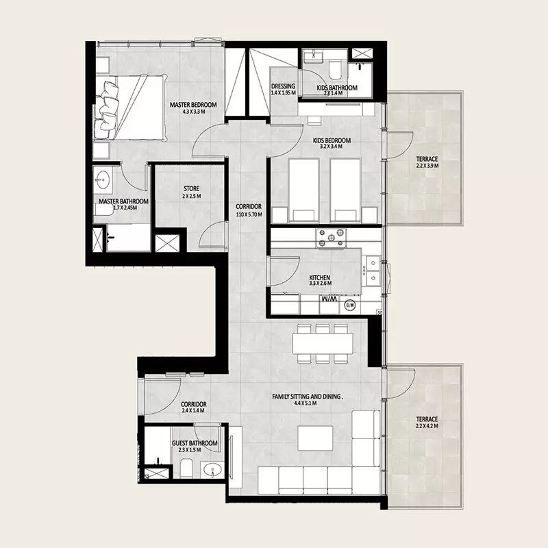 typeSize floor plan for Future Residence