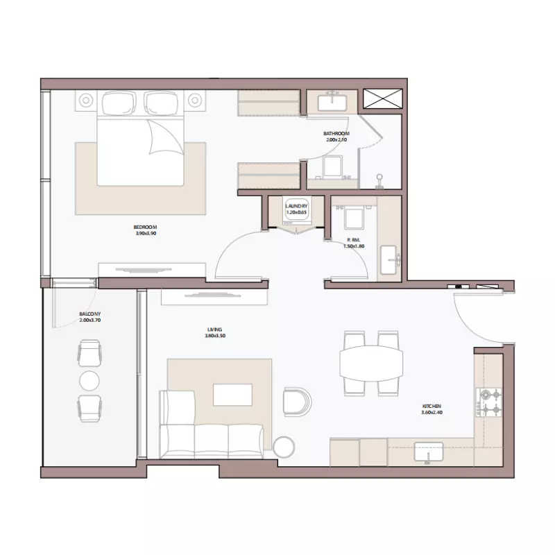 typeSize floor plan for Haven Bay By Metac