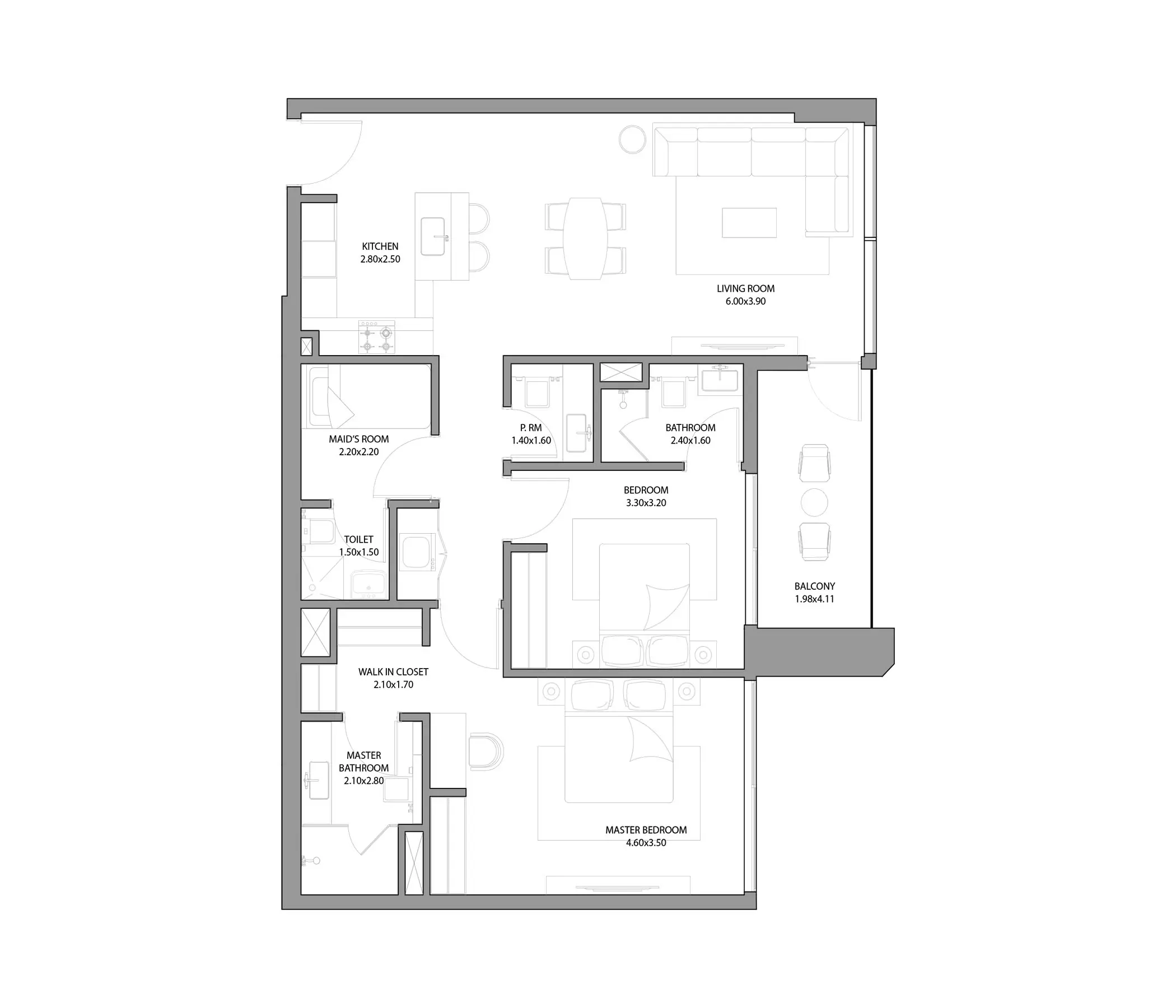 typeSize floor plan for Haven Bay By Metac