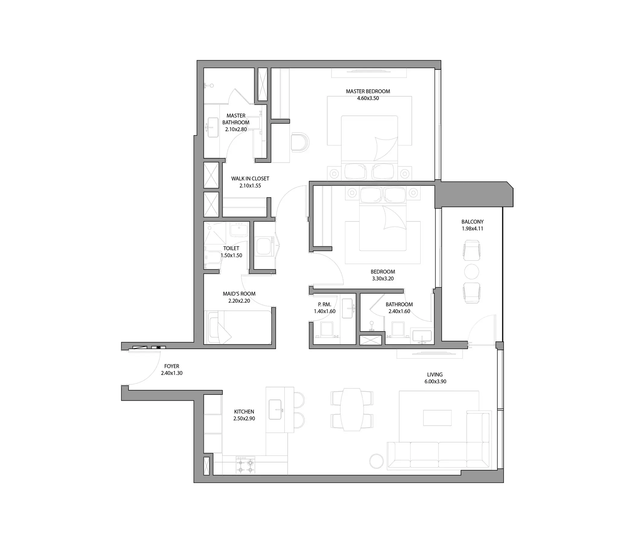 typeSize floor plan for Haven Bay By Metac
