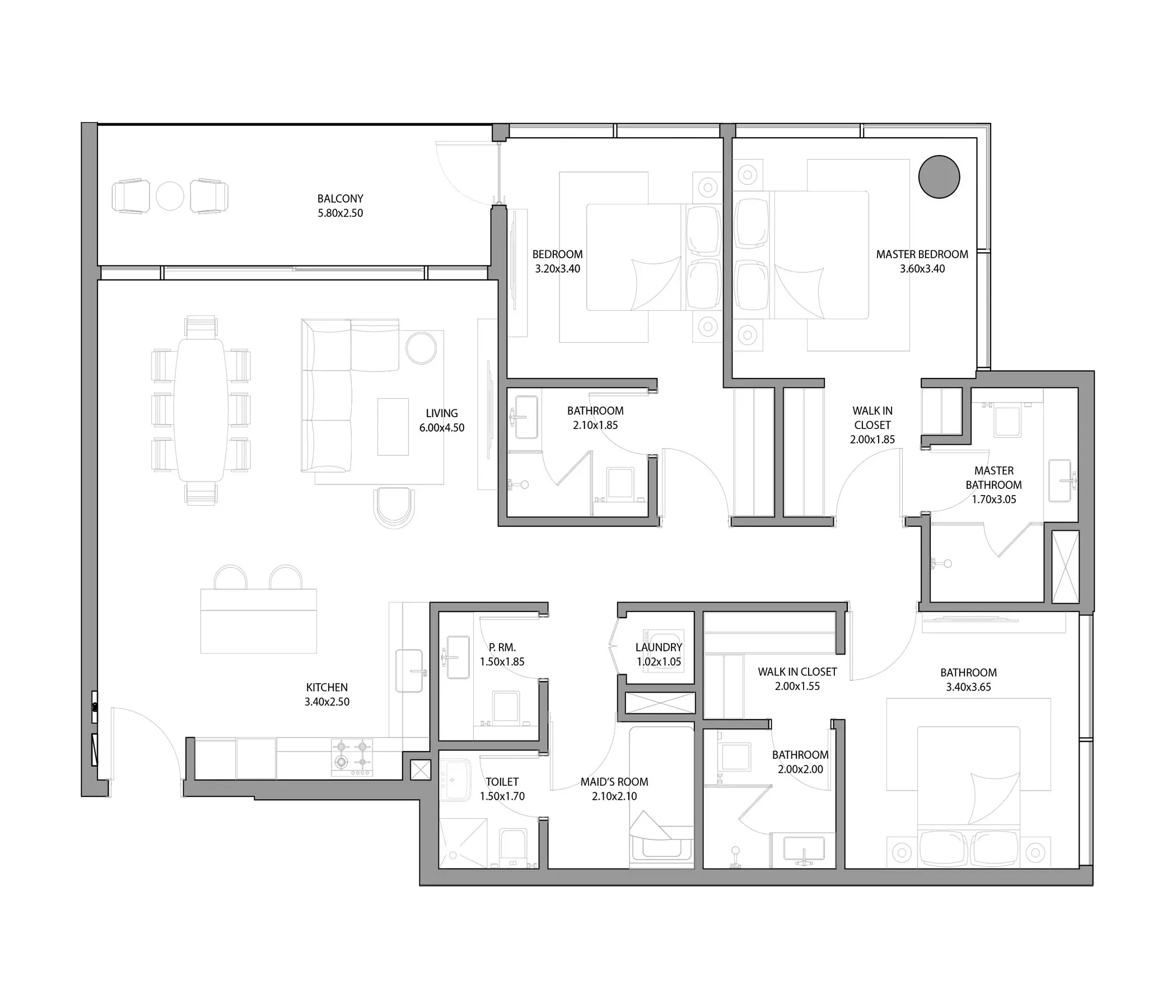 typeSize floor plan for Haven Bay By Metac