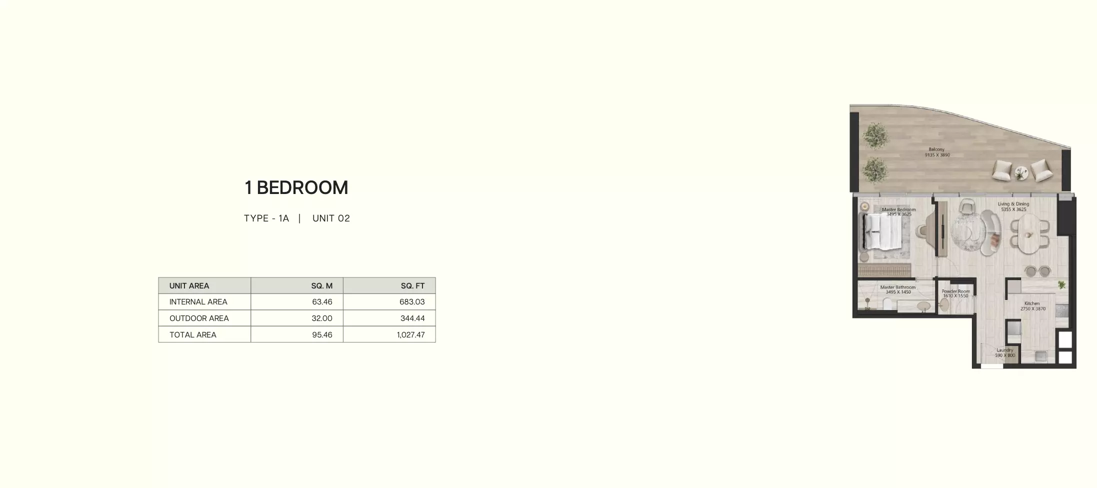 typeSize floor plan for IL VENTO