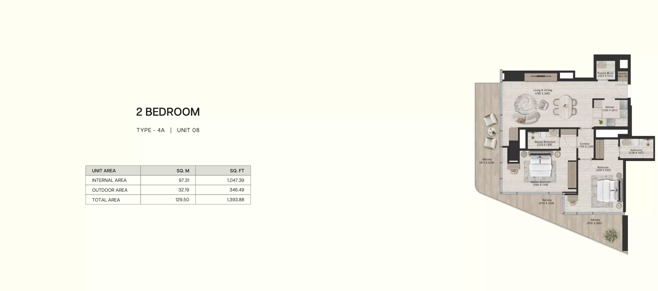 typeSize floor plan for IL VENTO