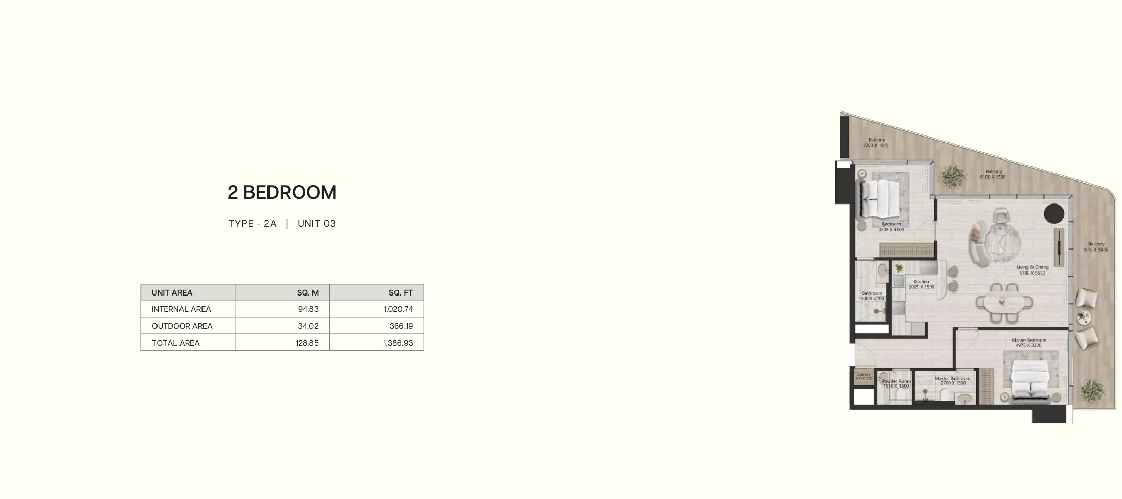 typeSize floor plan for IL VENTO
